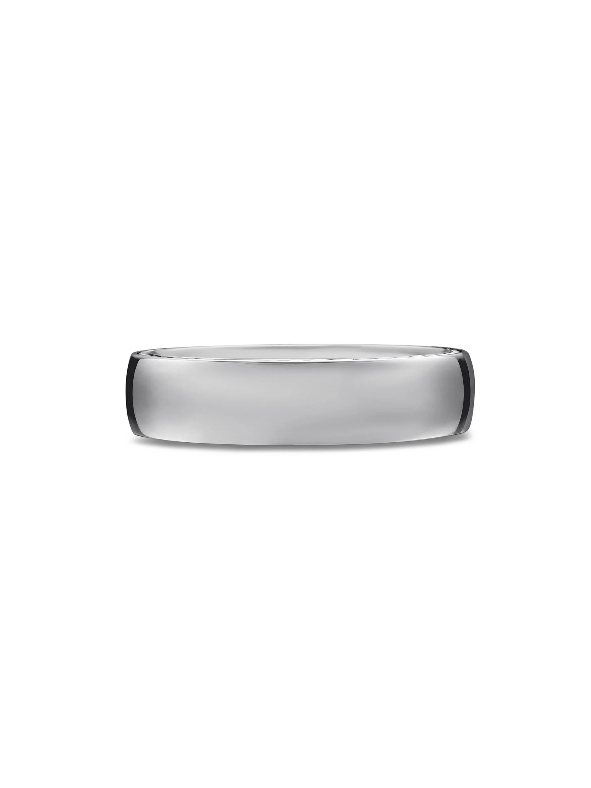 Men's Streamline Band Ring in Sterling Silver, 6mm - Silver - 1