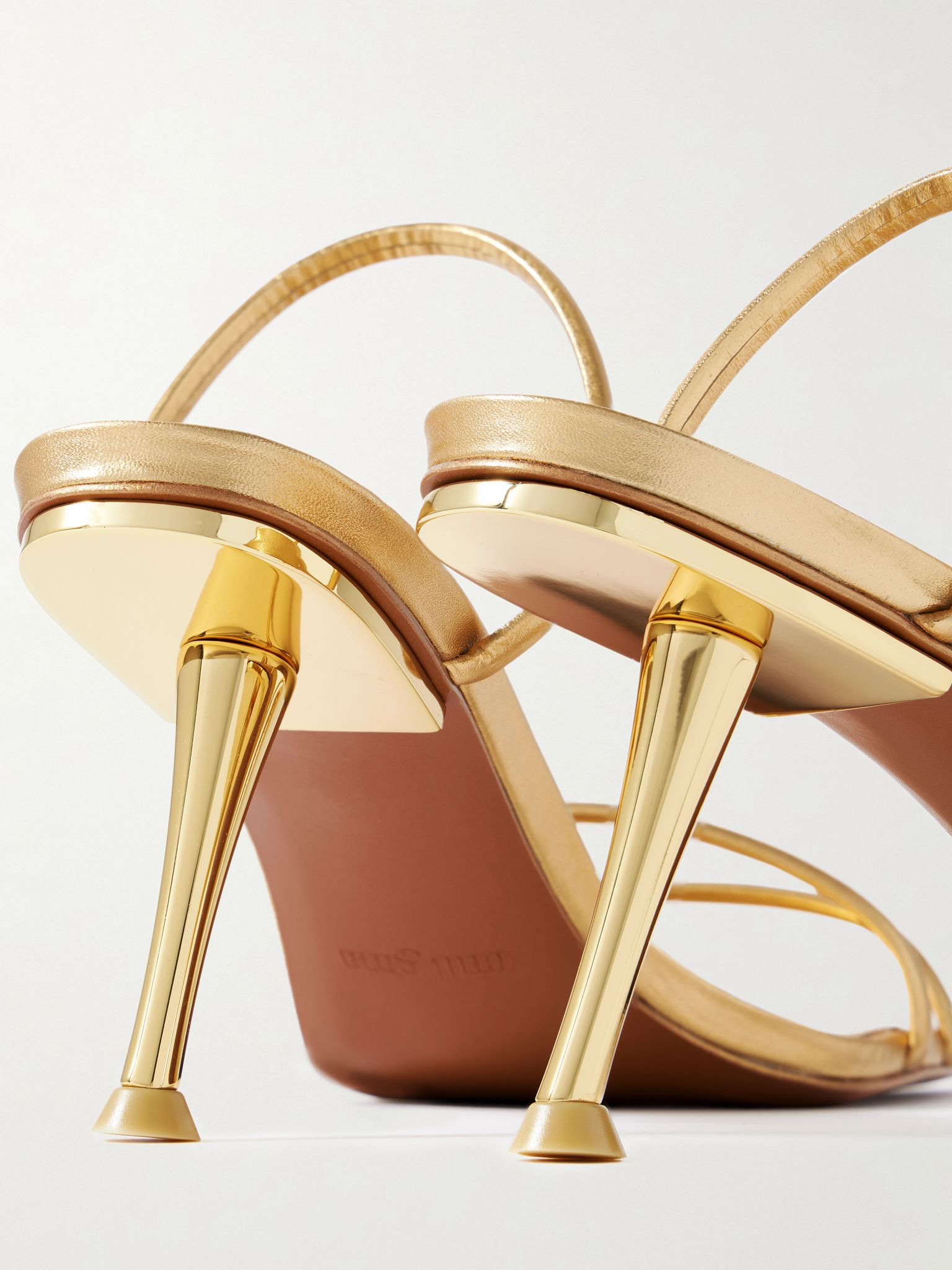 Lydia metallic leather sandals Gold - 4
