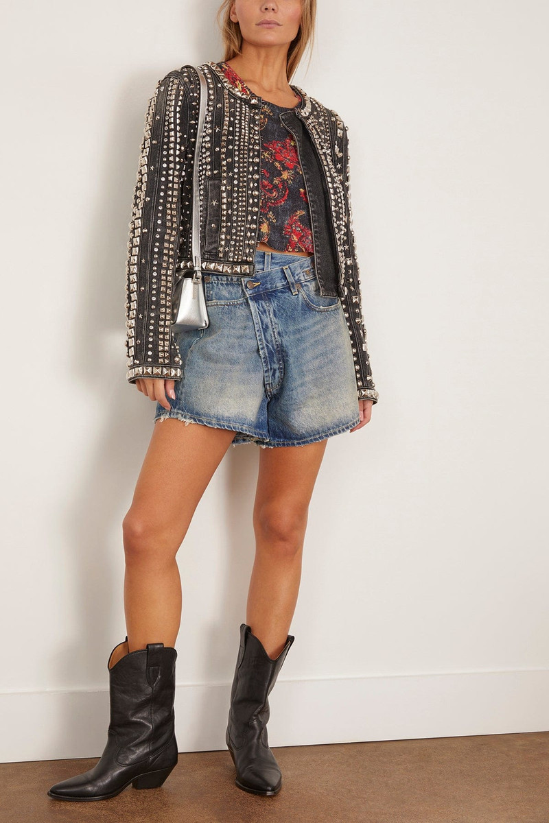 R13 Crossover Short in Bain Blue outlook