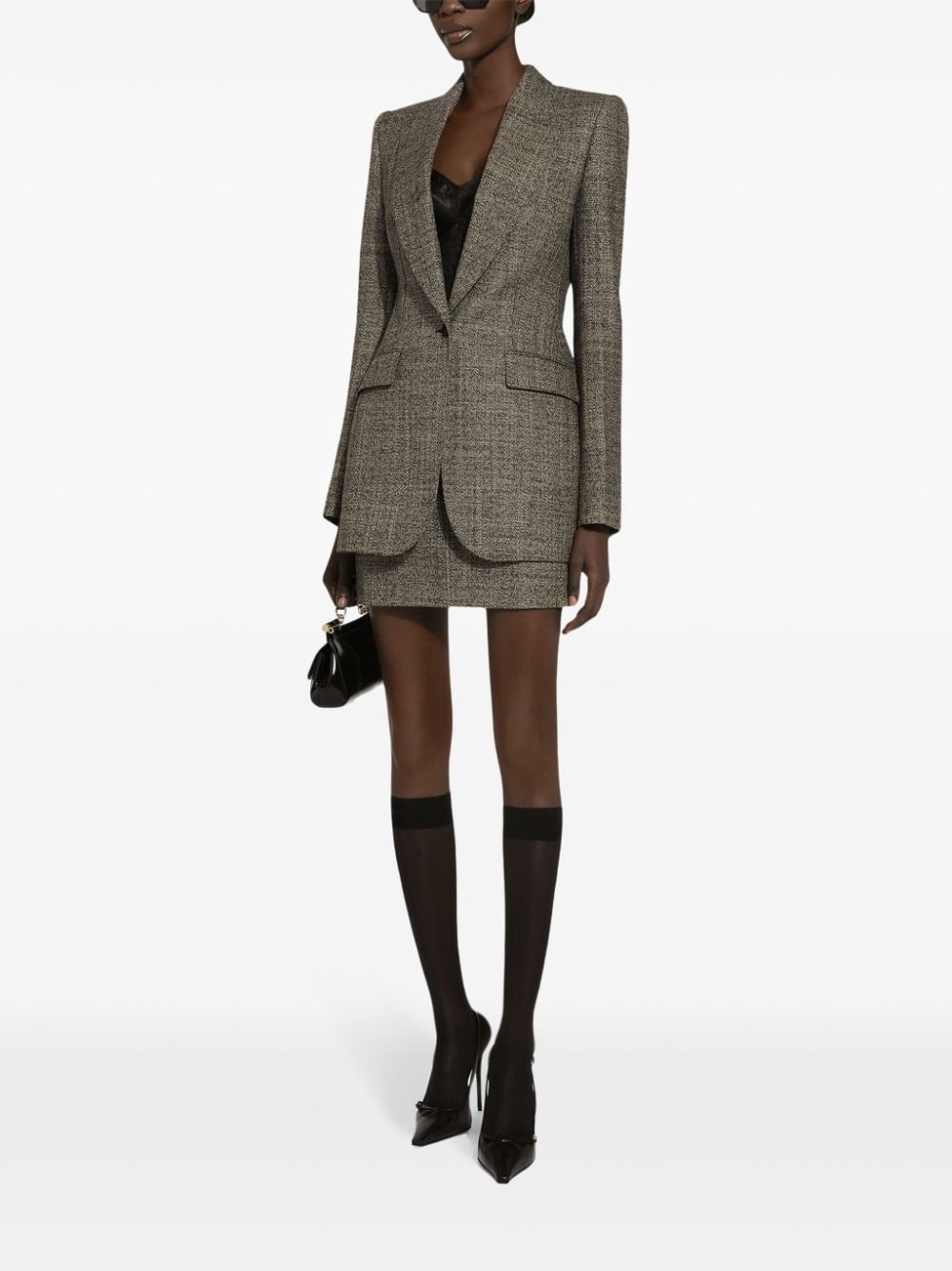 buttoned long-sleeve blazer - 3