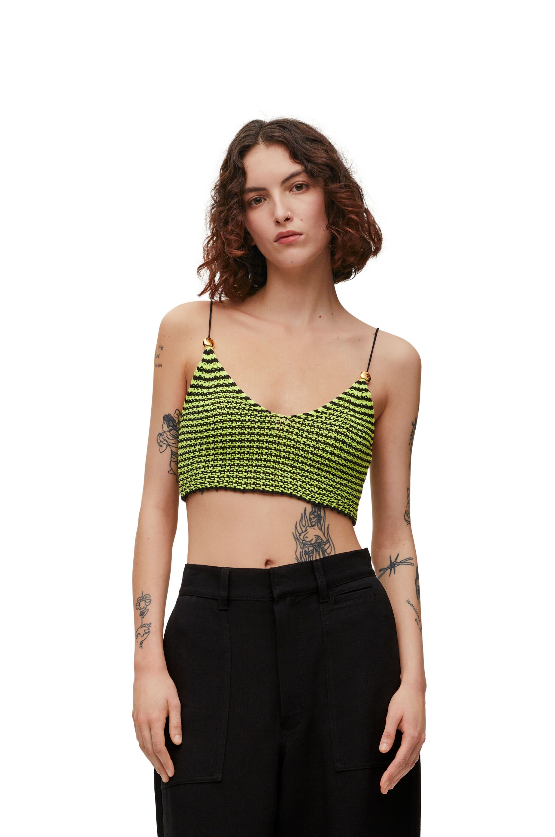 Strappy top in cotton blend - 3