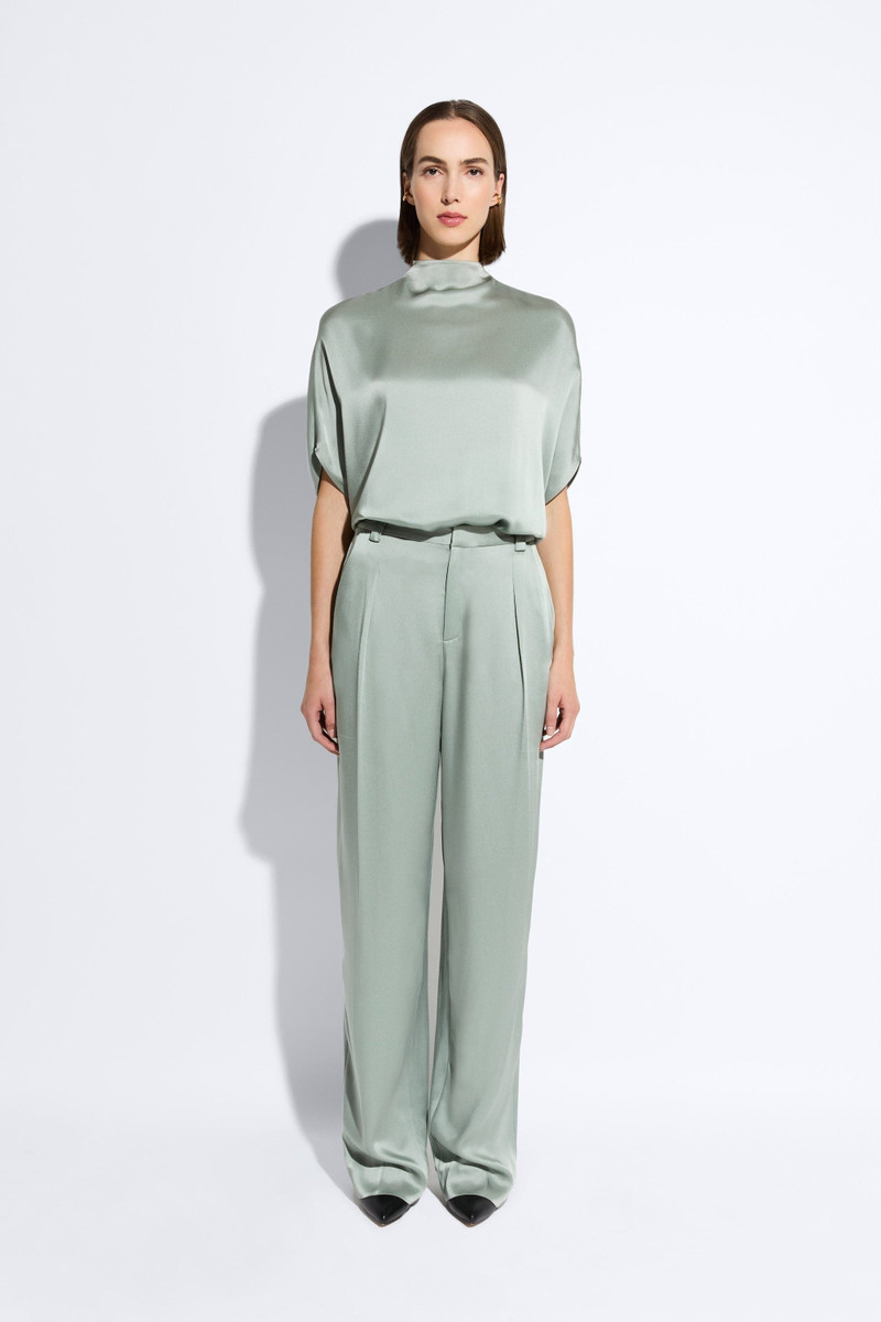 LAPOINTE Satin Relaxed Pleated Pant outlook