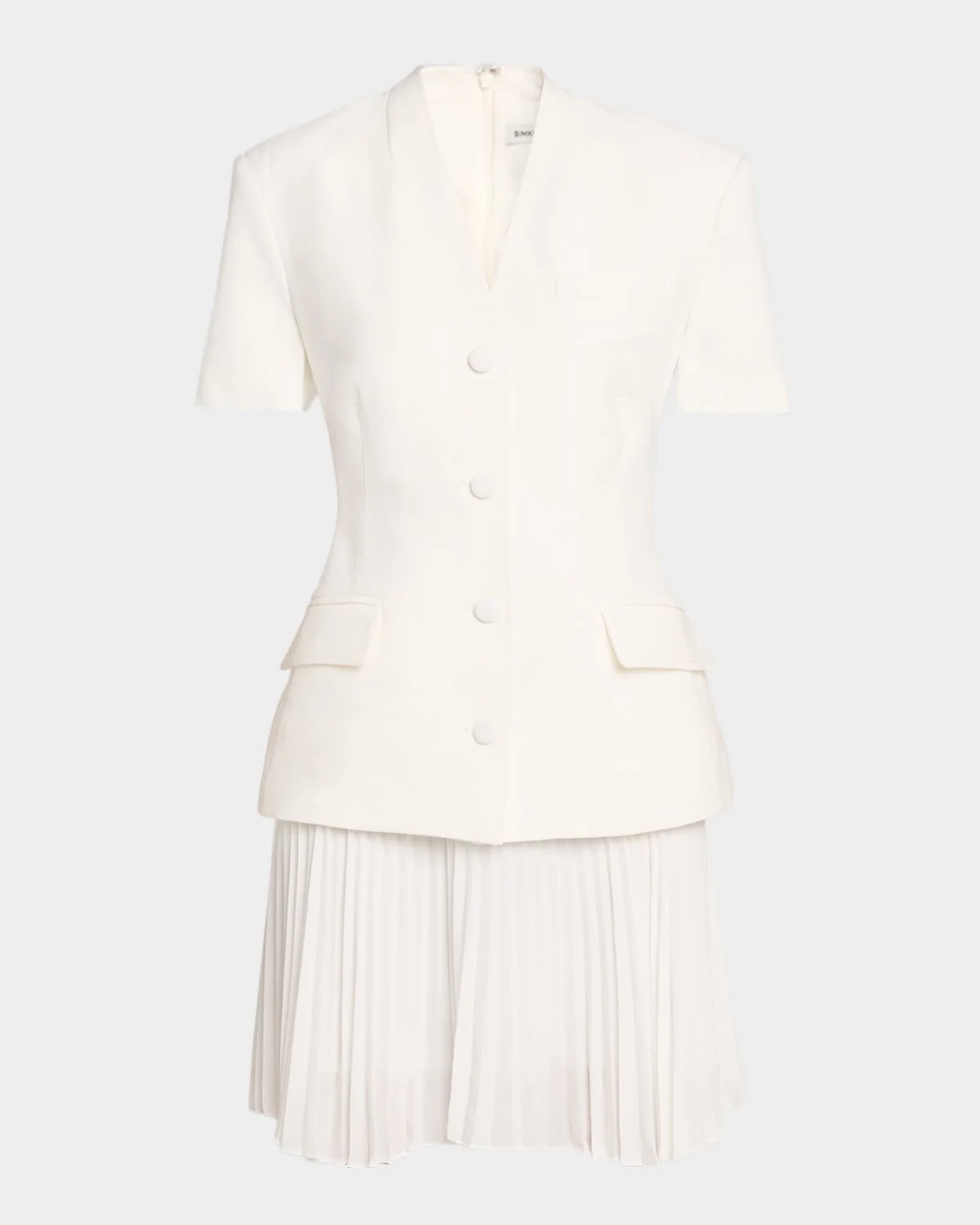 Leah Pleated Mini Dress - 1