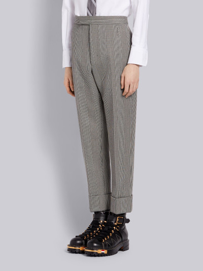 Thom Browne Black and White Prince of Wales Wool Cavalry Twill Classic Trouser outlook