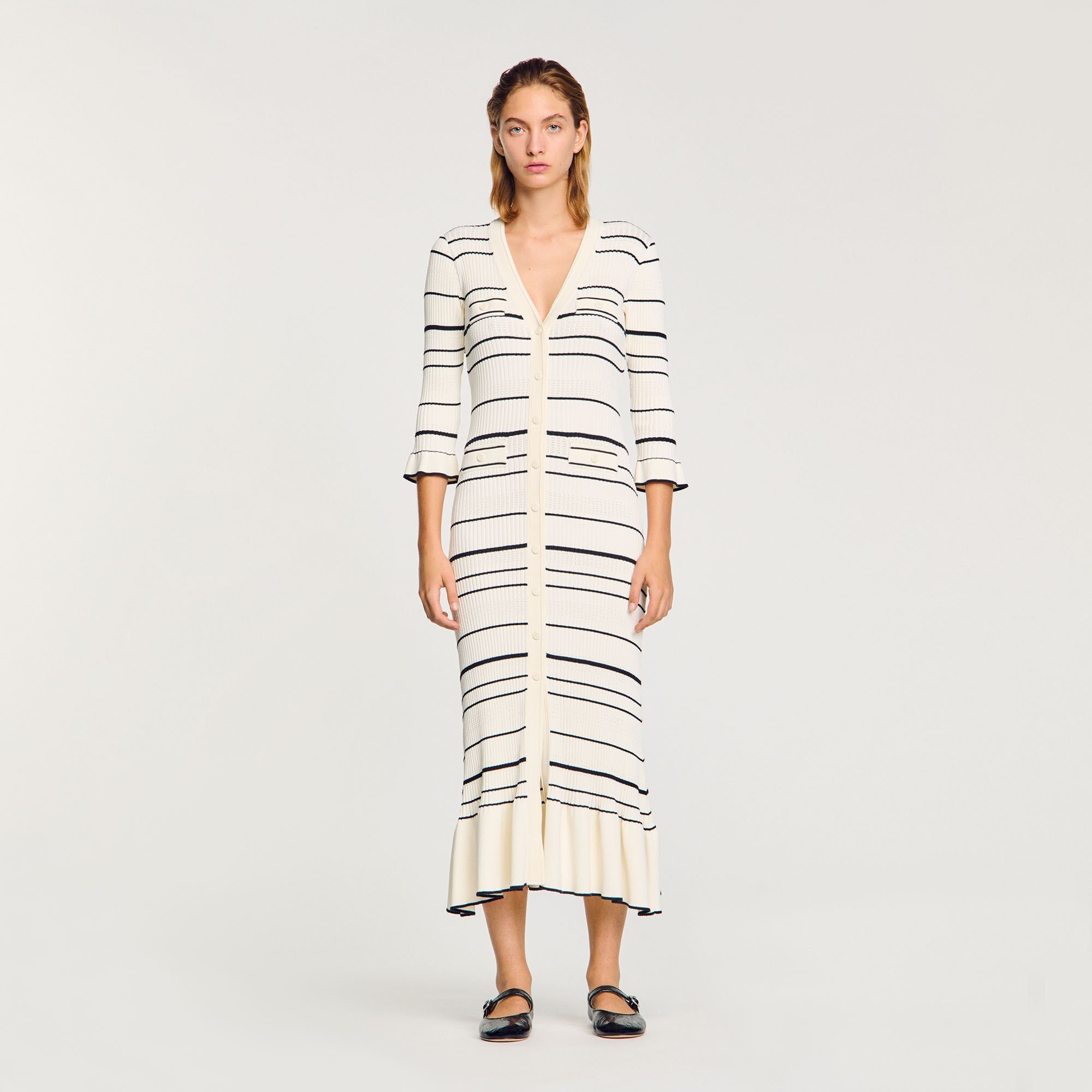 STRIPED KNIT MAXI DRESS - 2