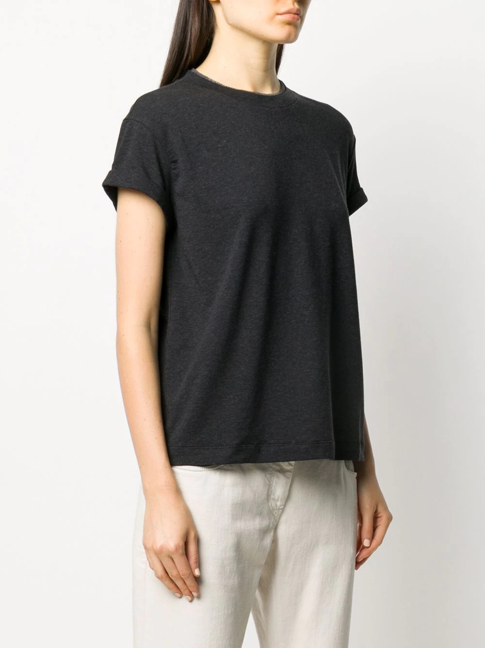 keyhole detail T-shirt - 4