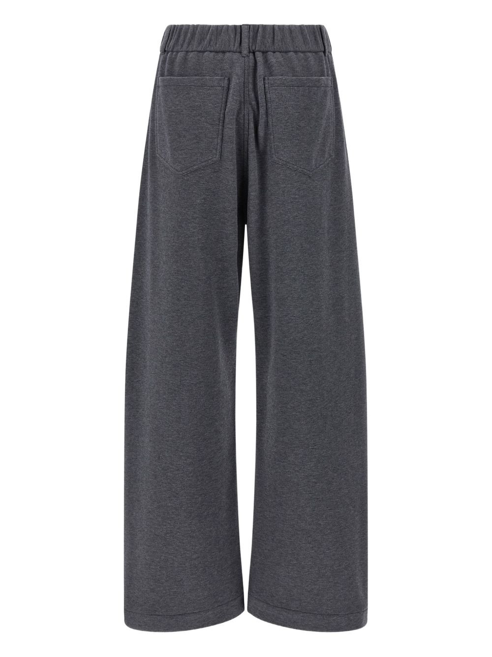 drawstring cotton track pants - 3