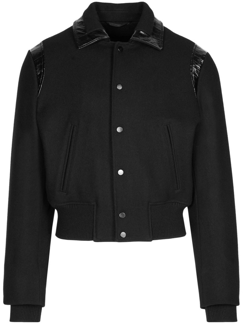 pointed-flat collar wool jacket 1