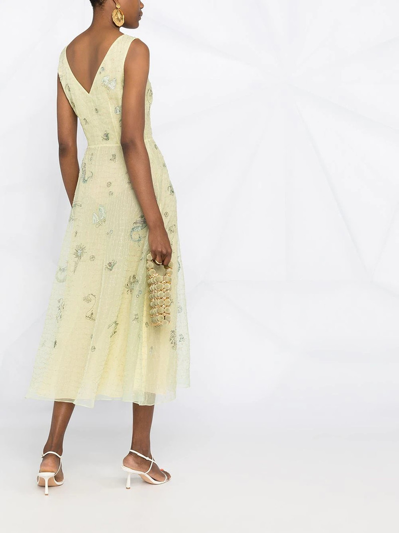 Capri print A-line midi dress 4