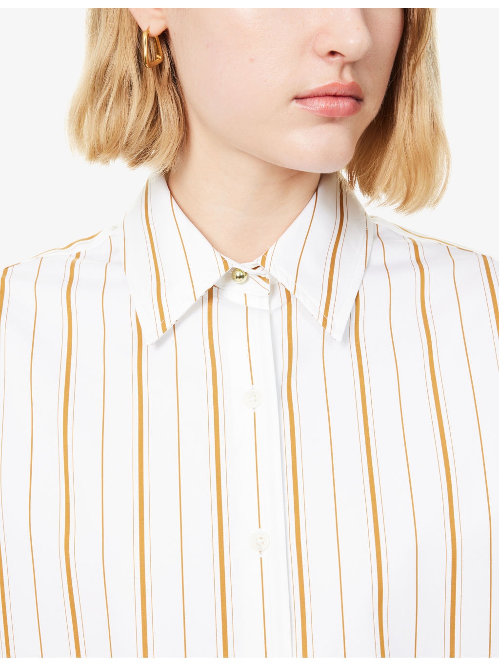 Jessica Stripe-Print Cotton Shirt - 5