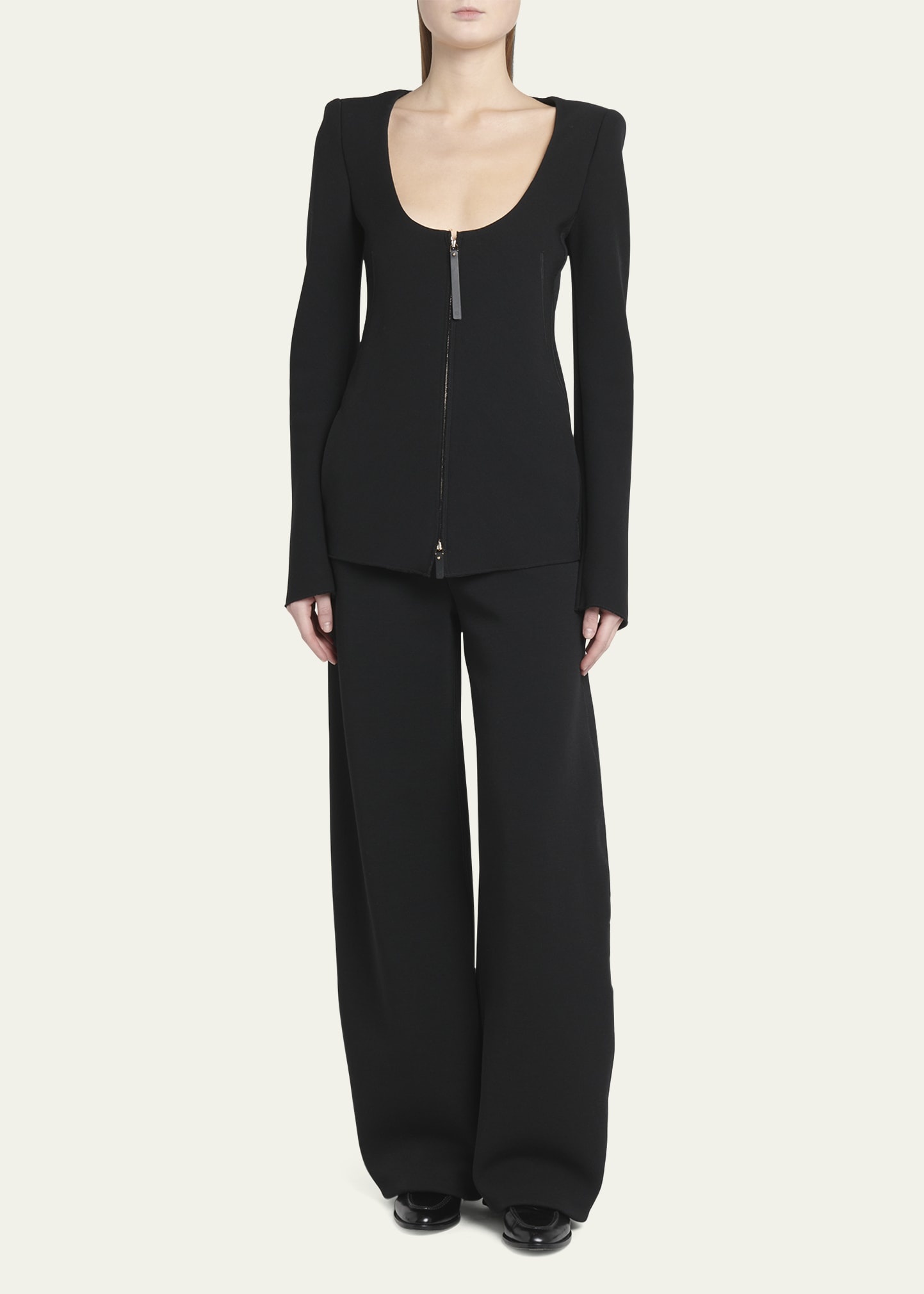 Double-Jersey Virgin Wool Zip Jacket - 2