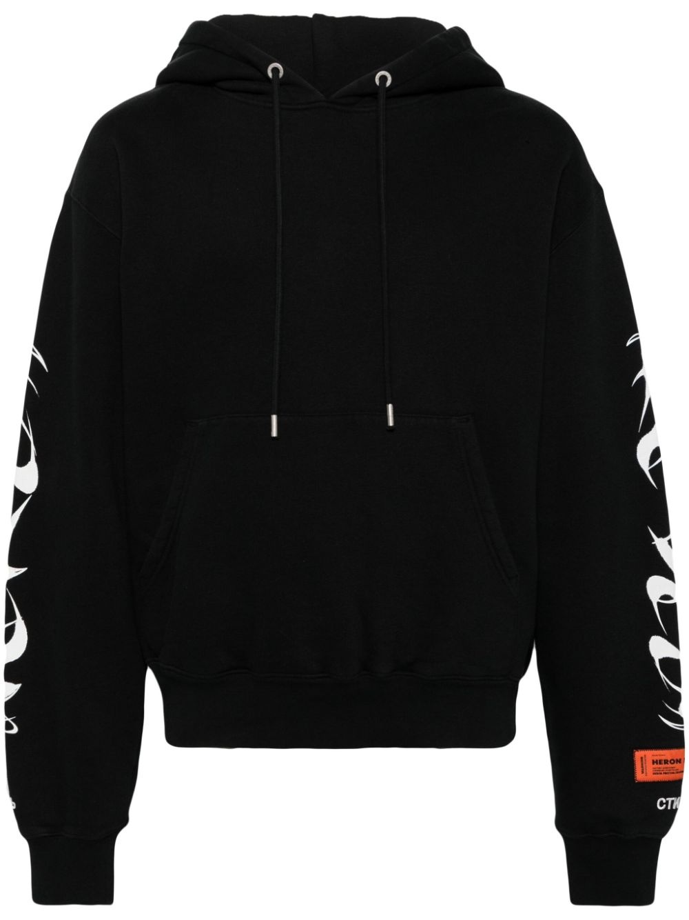 logo-print cotton hoodie - 1
