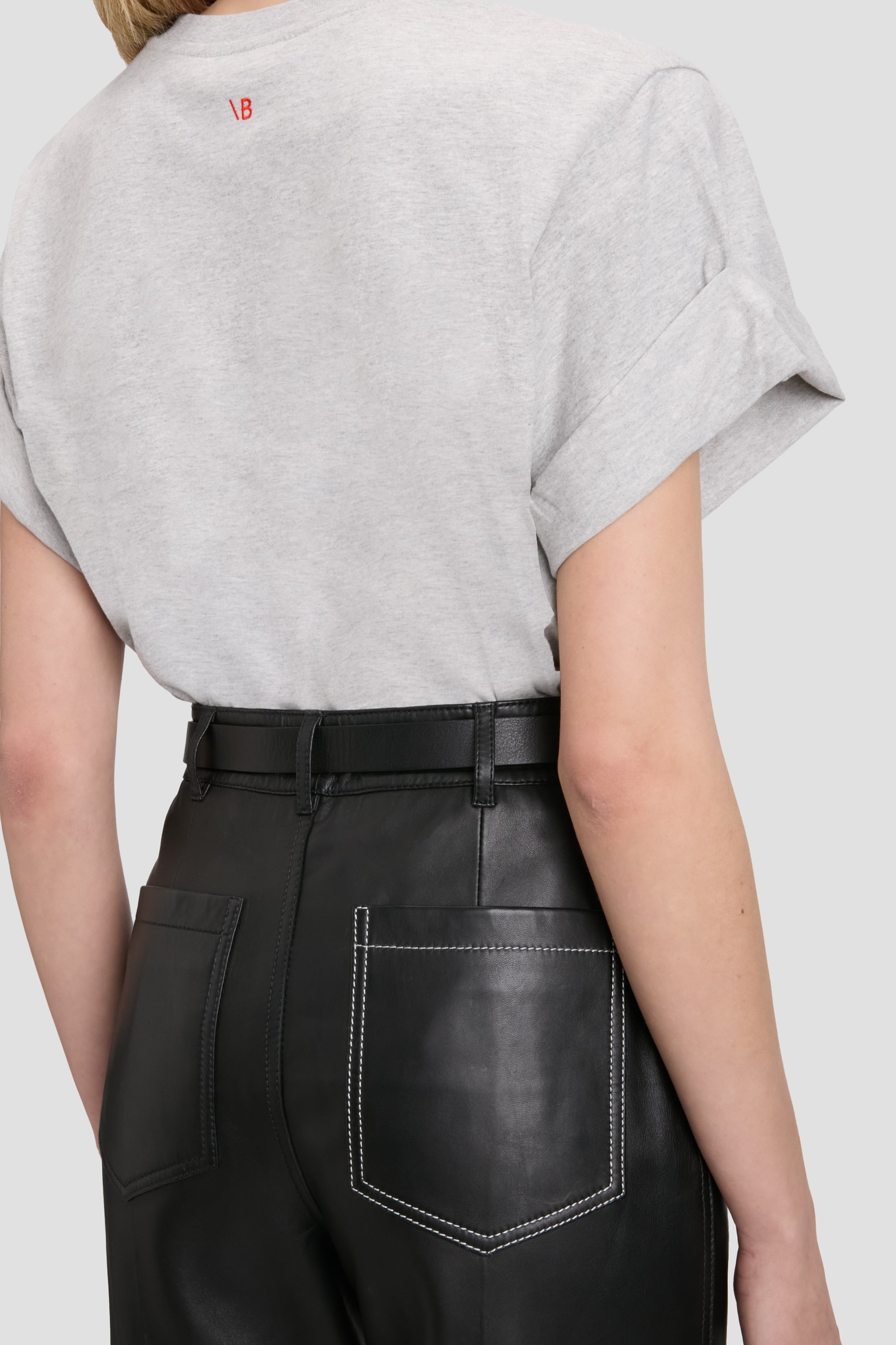Asymmetric Relaxed Fit T-Shirt In Grey Marl - 5