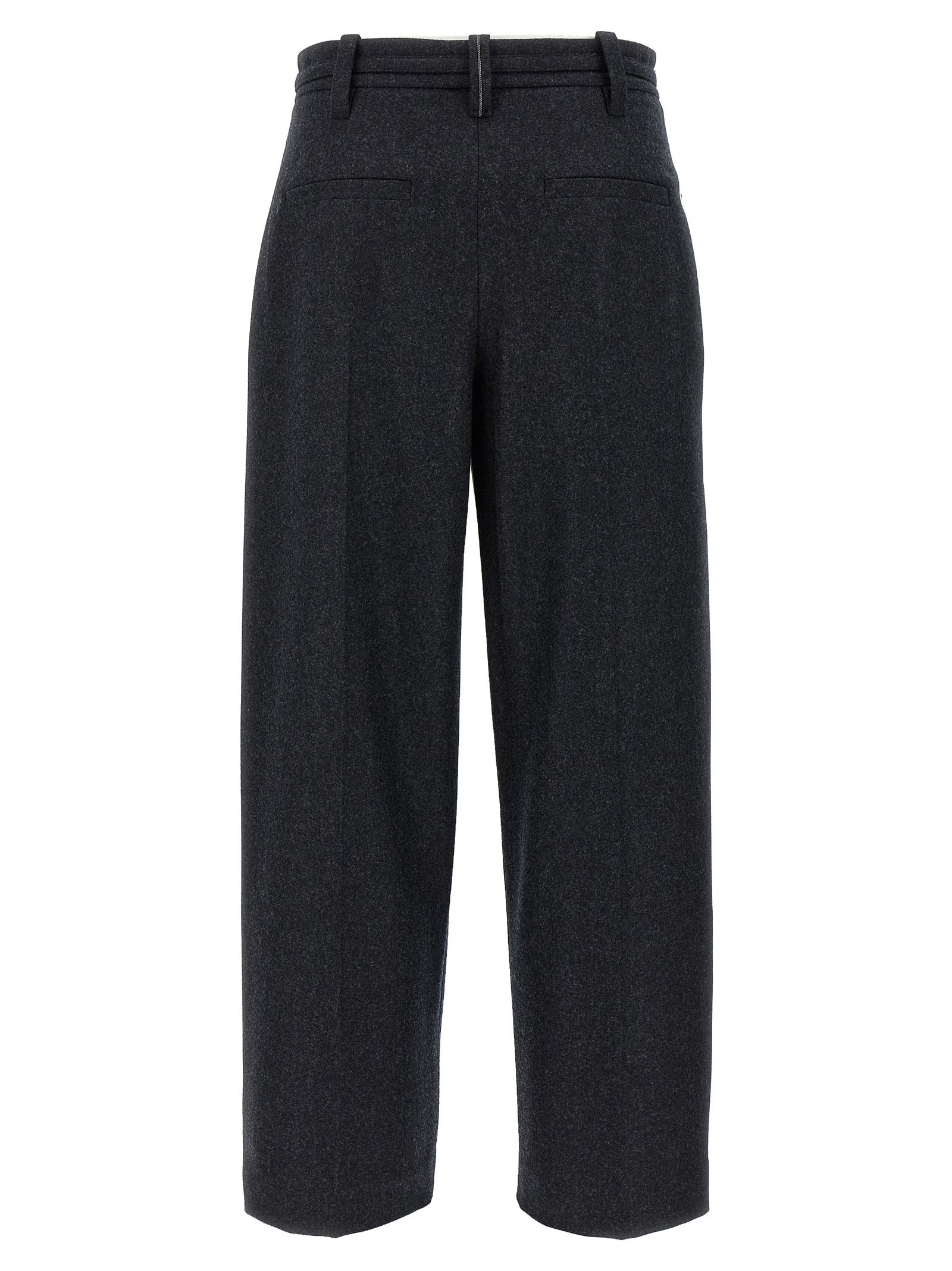 Straight Crop Pants Gray - 2