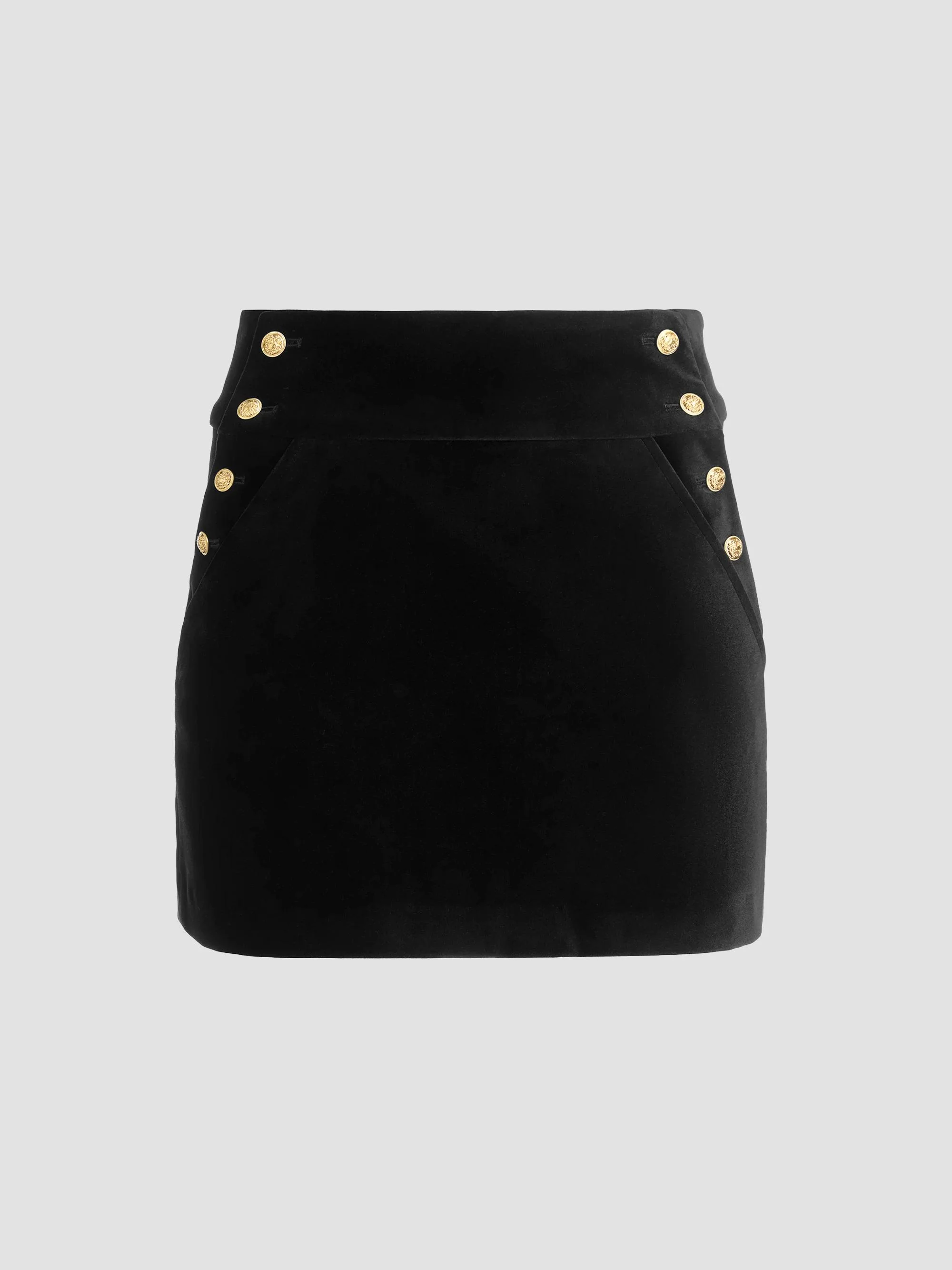 Women's Donald High-Rise Mini Skirt - Black - 1