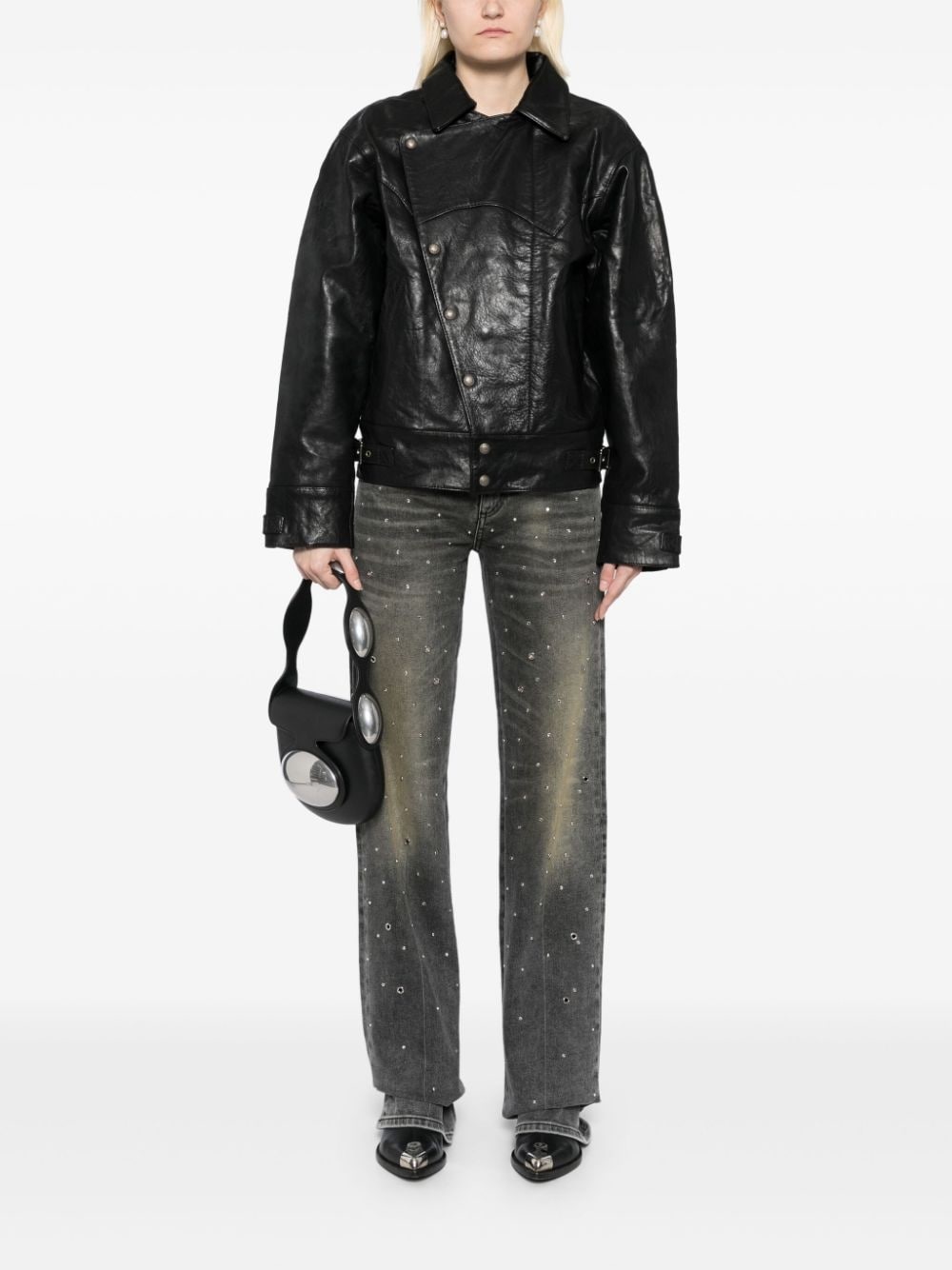 asymmerical stud jacket - 2