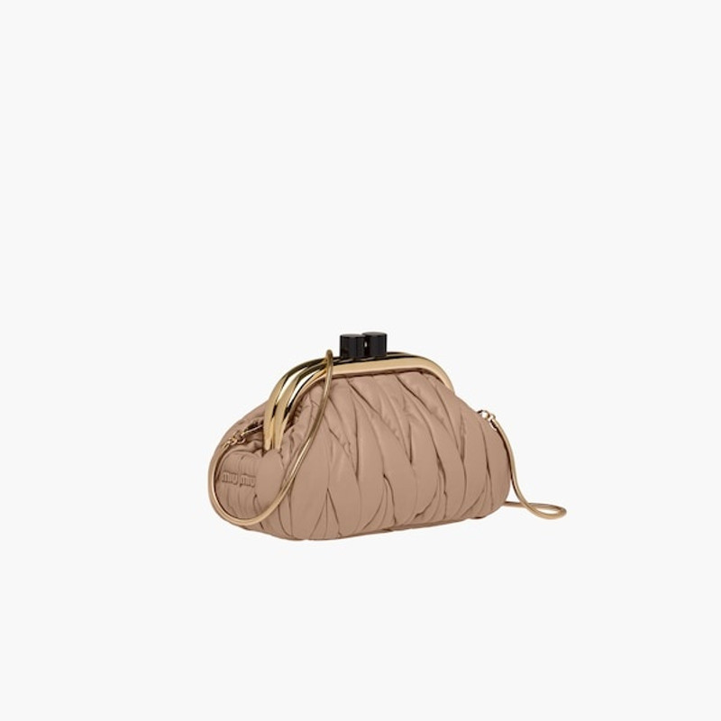Miu Belle Nappa leather clutch 6