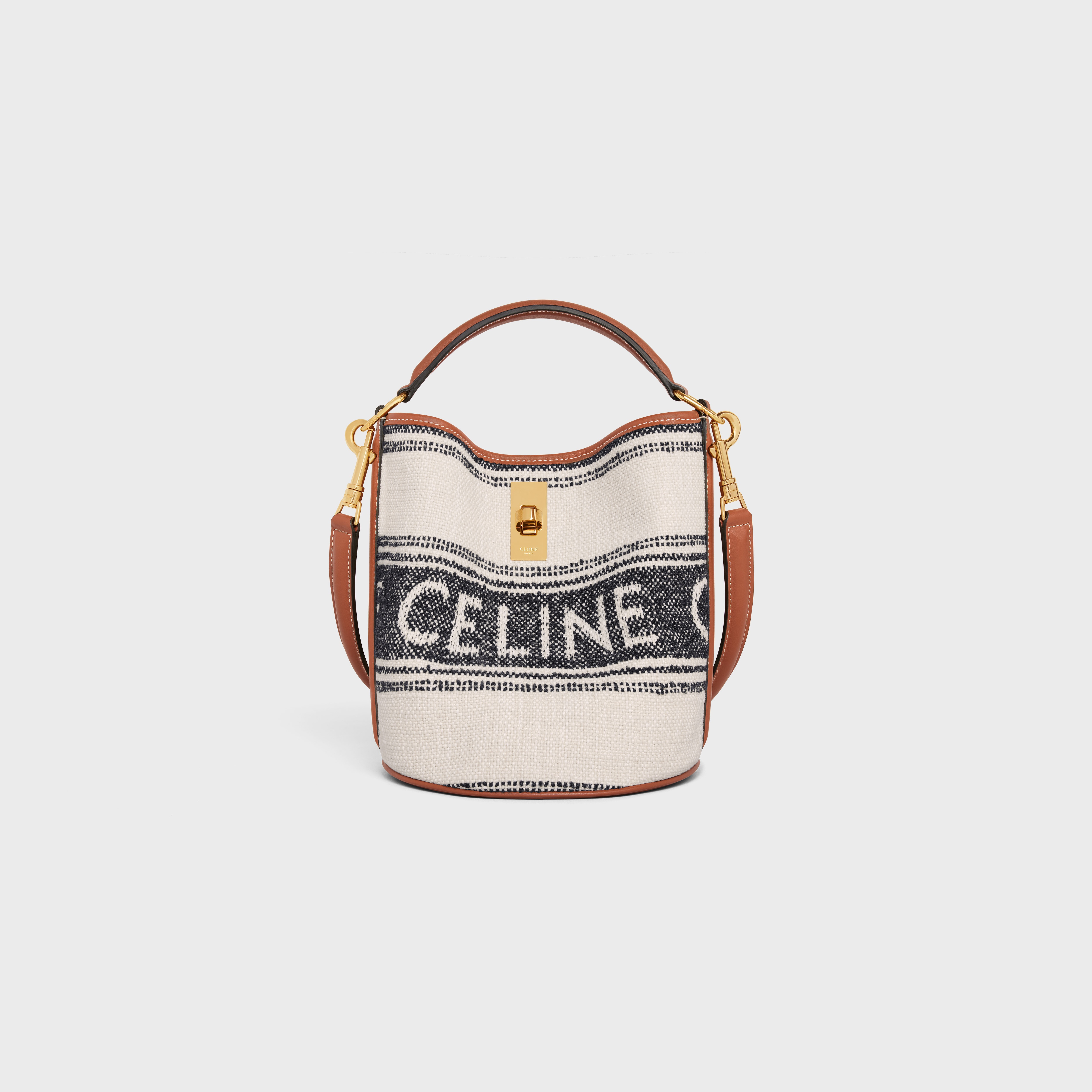 TEEN BUCKET 16 in STRIPED TEXTILE WITH CELINE JACQUARD - 1