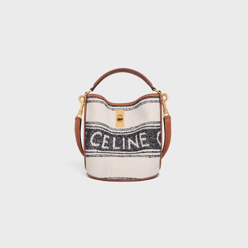 TEEN BUCKET 16 in STRIPED TEXTILE WITH CELINE JACQUARD 1