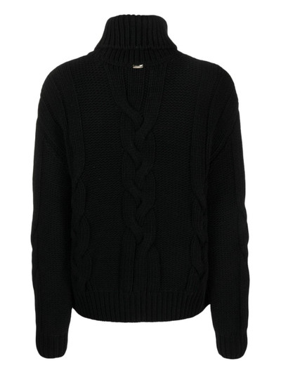Herno cable-knit long-sleeved jumper outlook