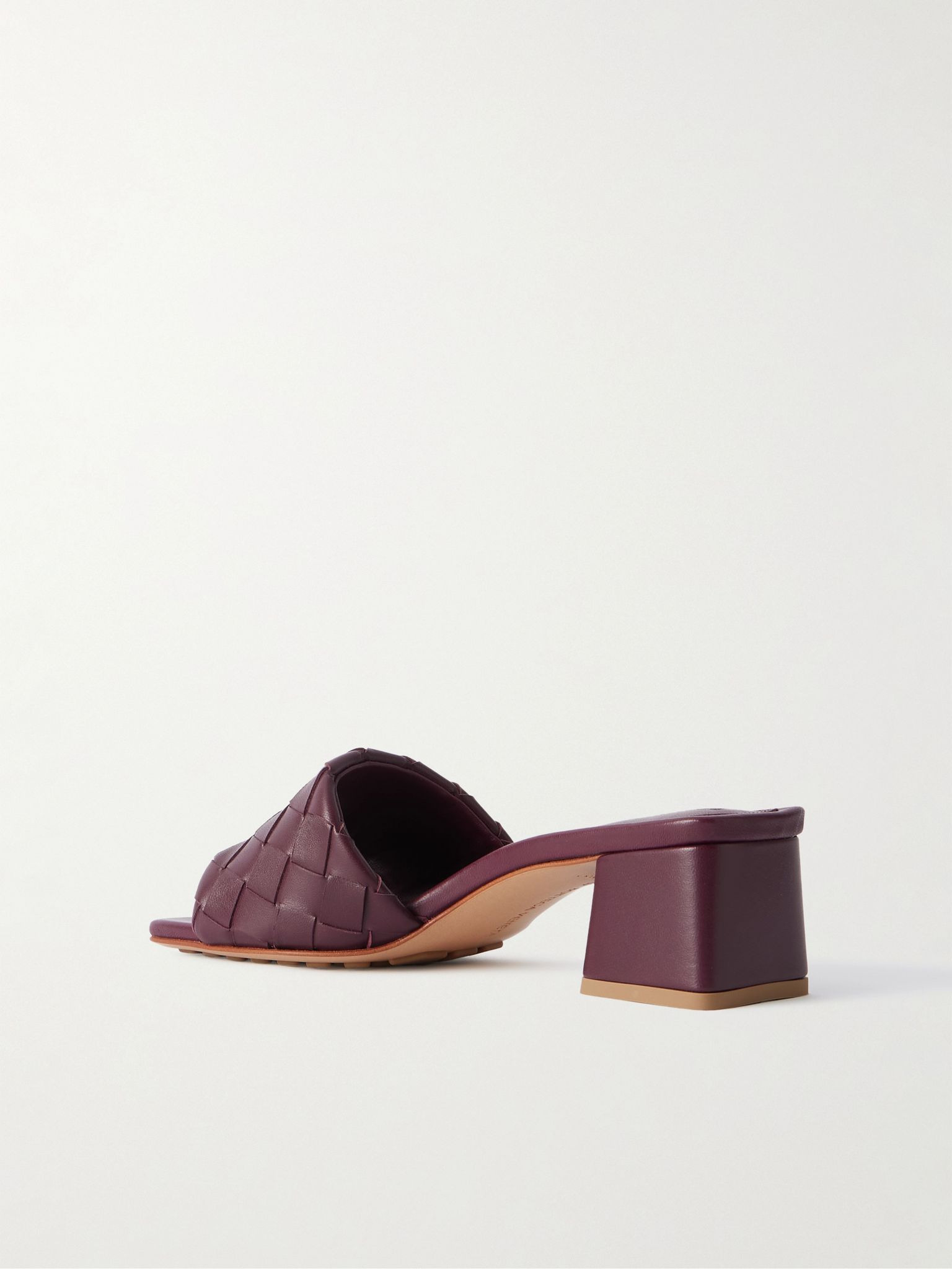 Riva intrecciato leather mules Red - 3