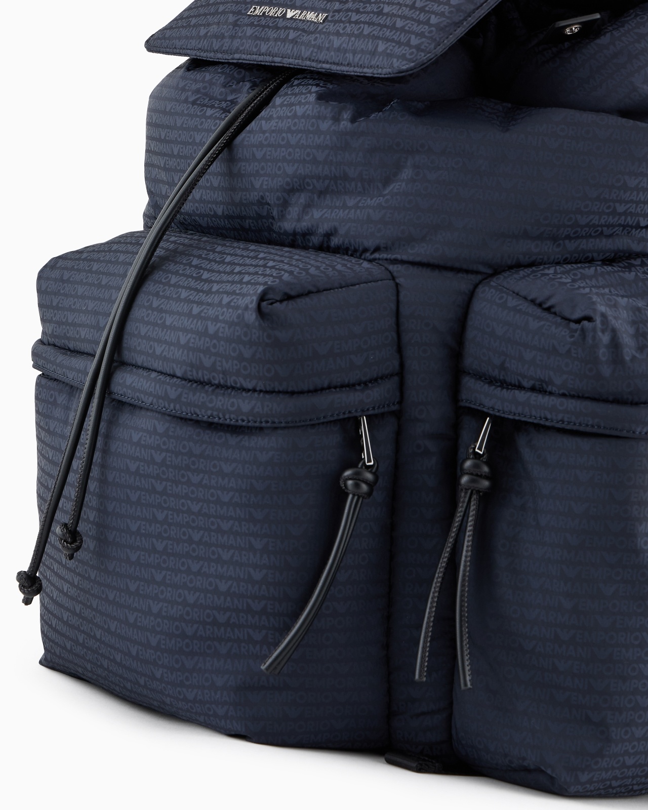 NYLON BACKPACK WITH ALL-OVER, JACQUARD LOGO LETTERING - 5