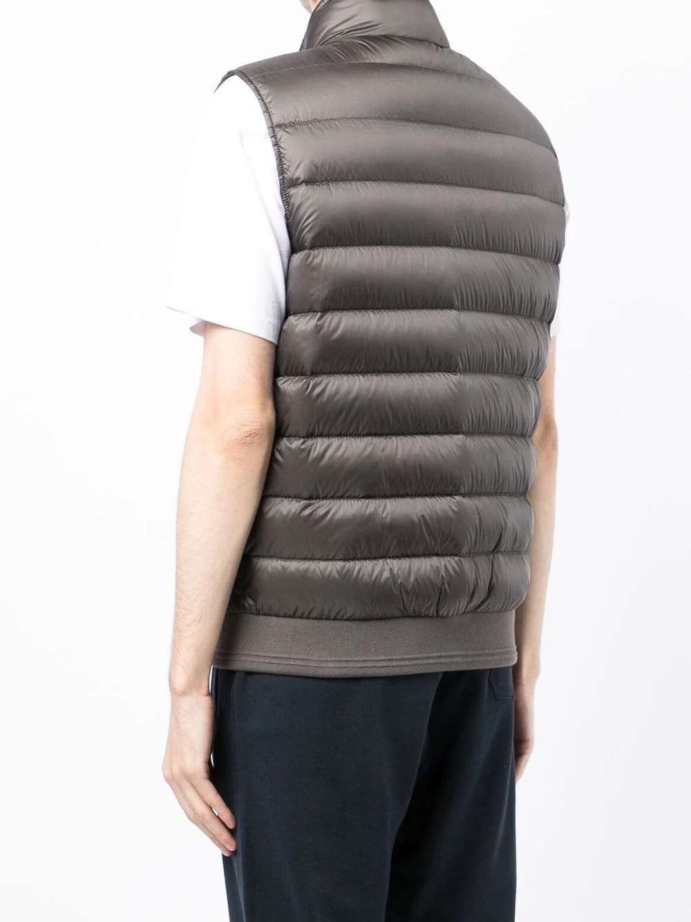 logo-patch padded gilet - 4