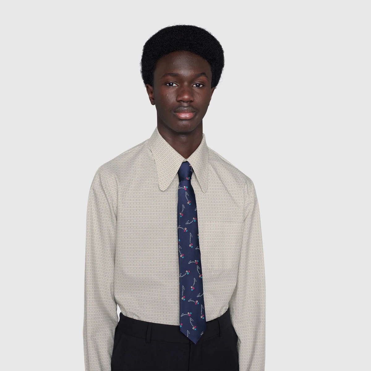 Gucci flowers silk tie - 4