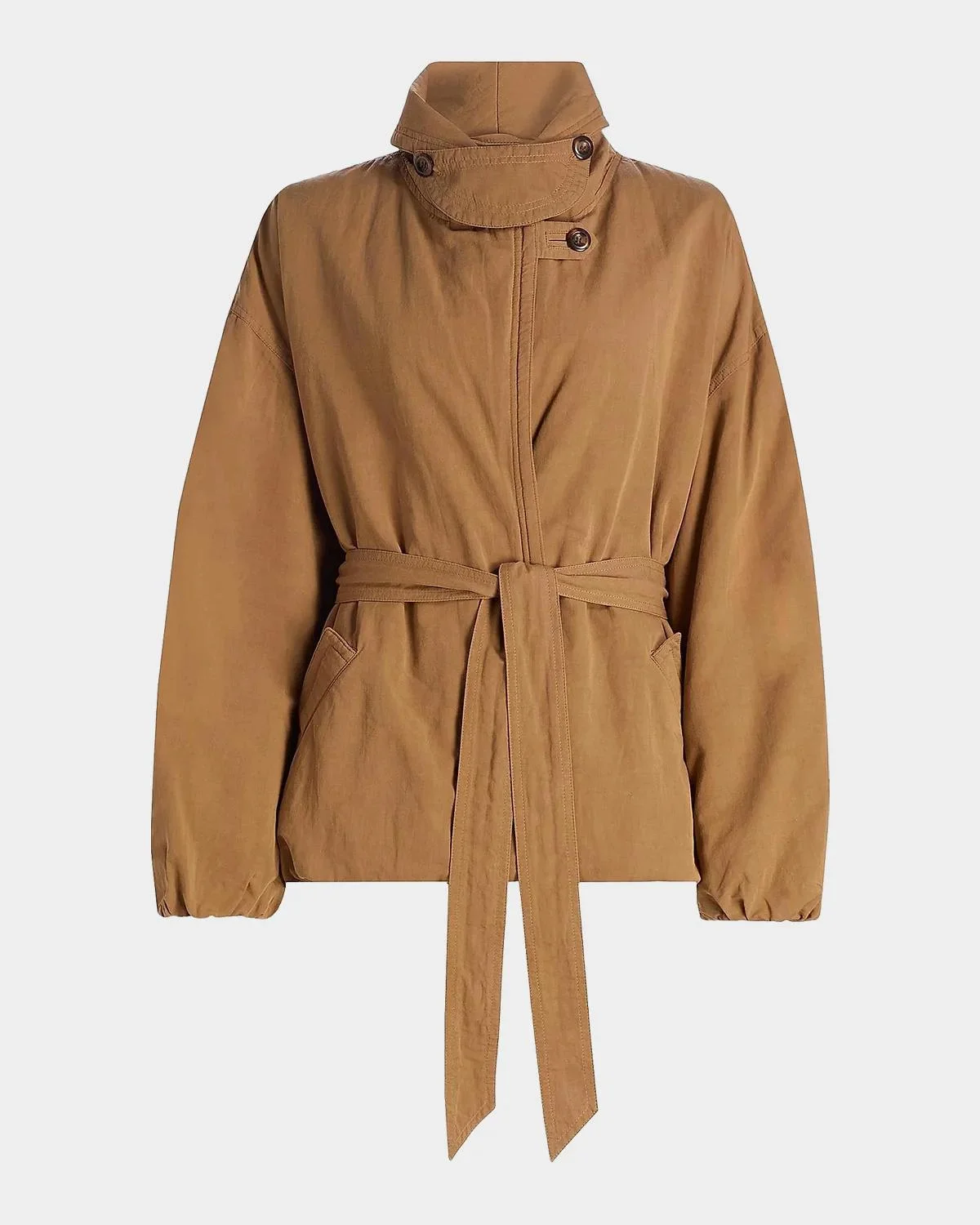 Volinda Belted Gabardine Coat - 1