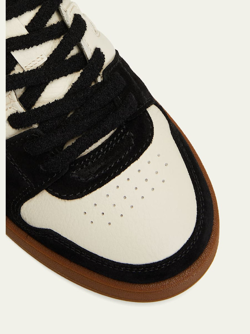 FENDI Men's Match Leather FF-Logo Low-Top Sneakers outlook