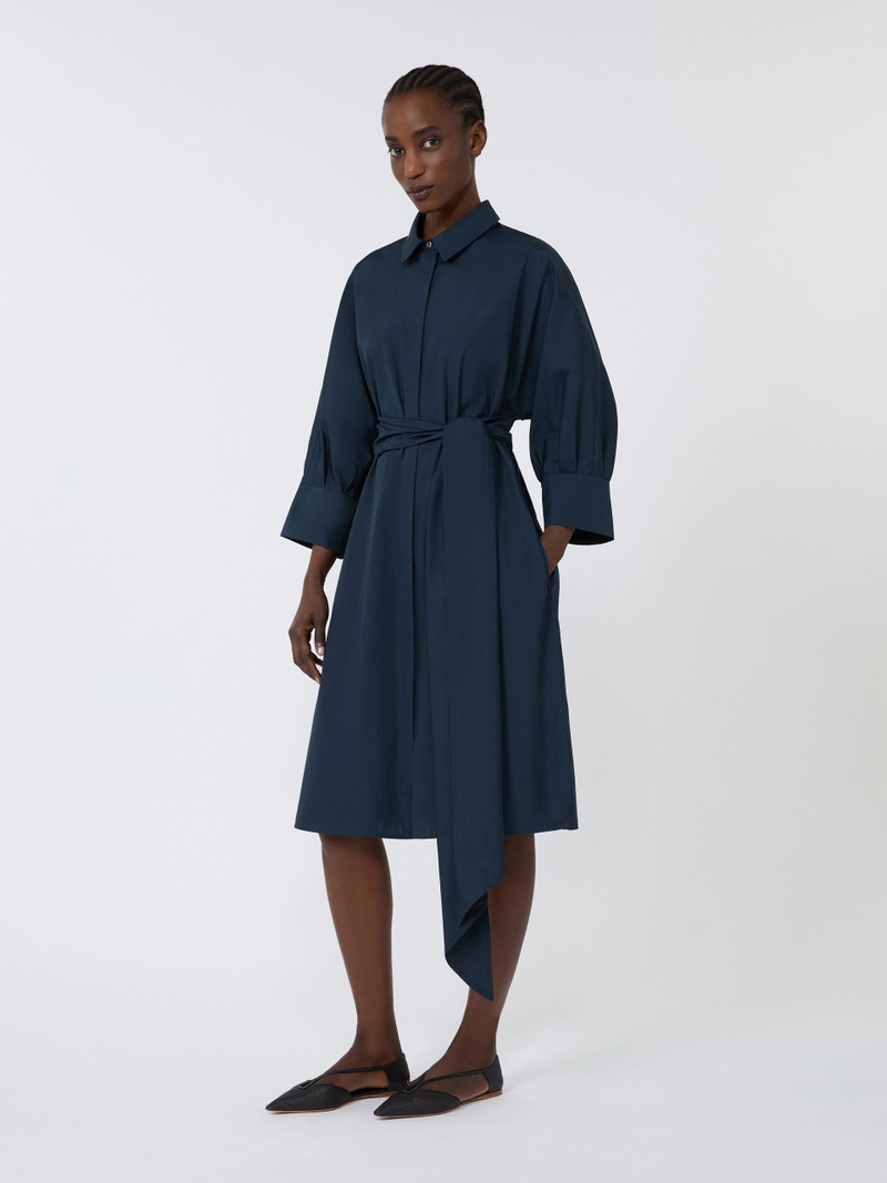 TABATA Cotton shirt dress - MIDNIGHTBLUE 3