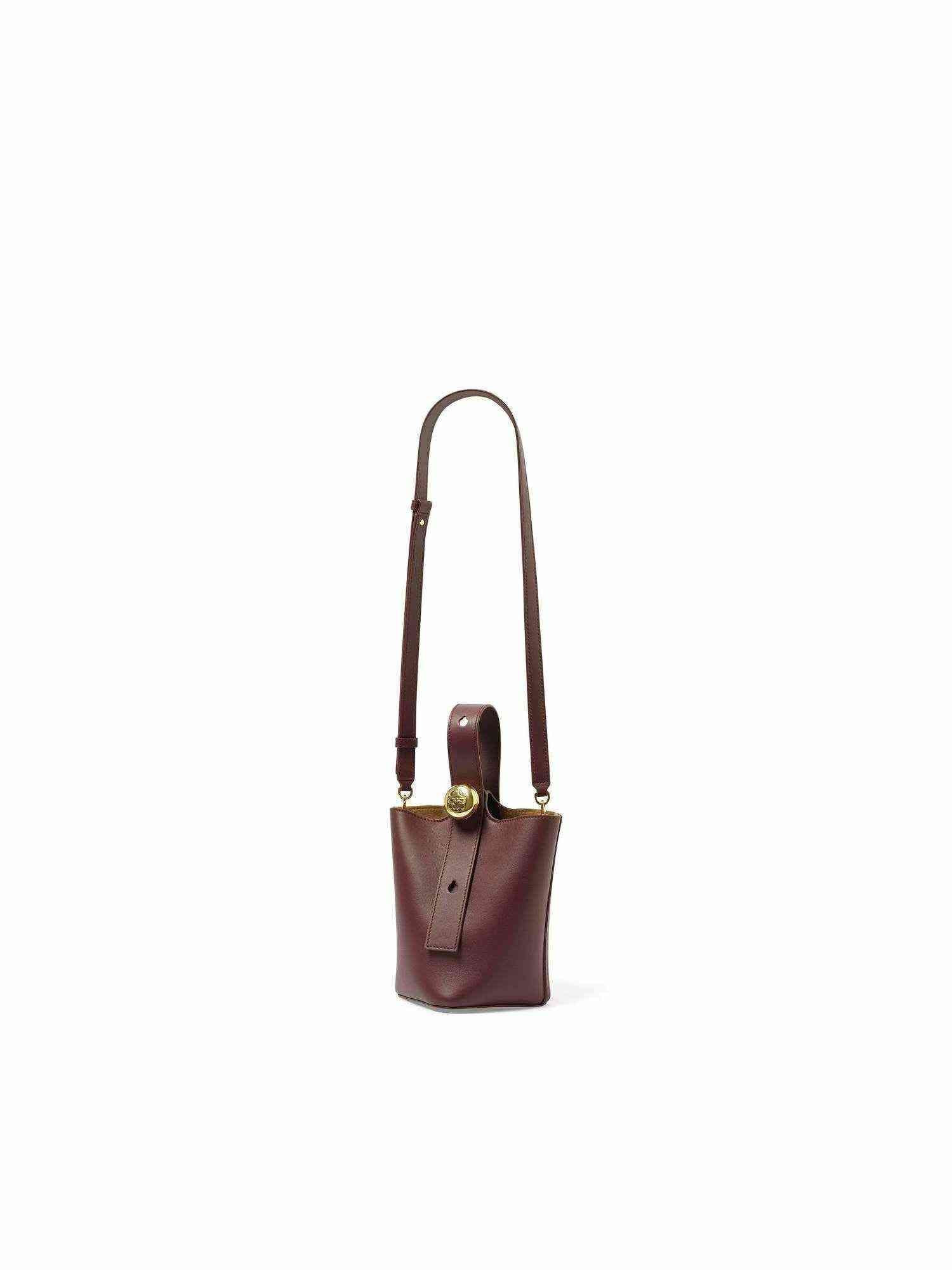 Pebble Bucket Mini in Dark Burgundy - 5