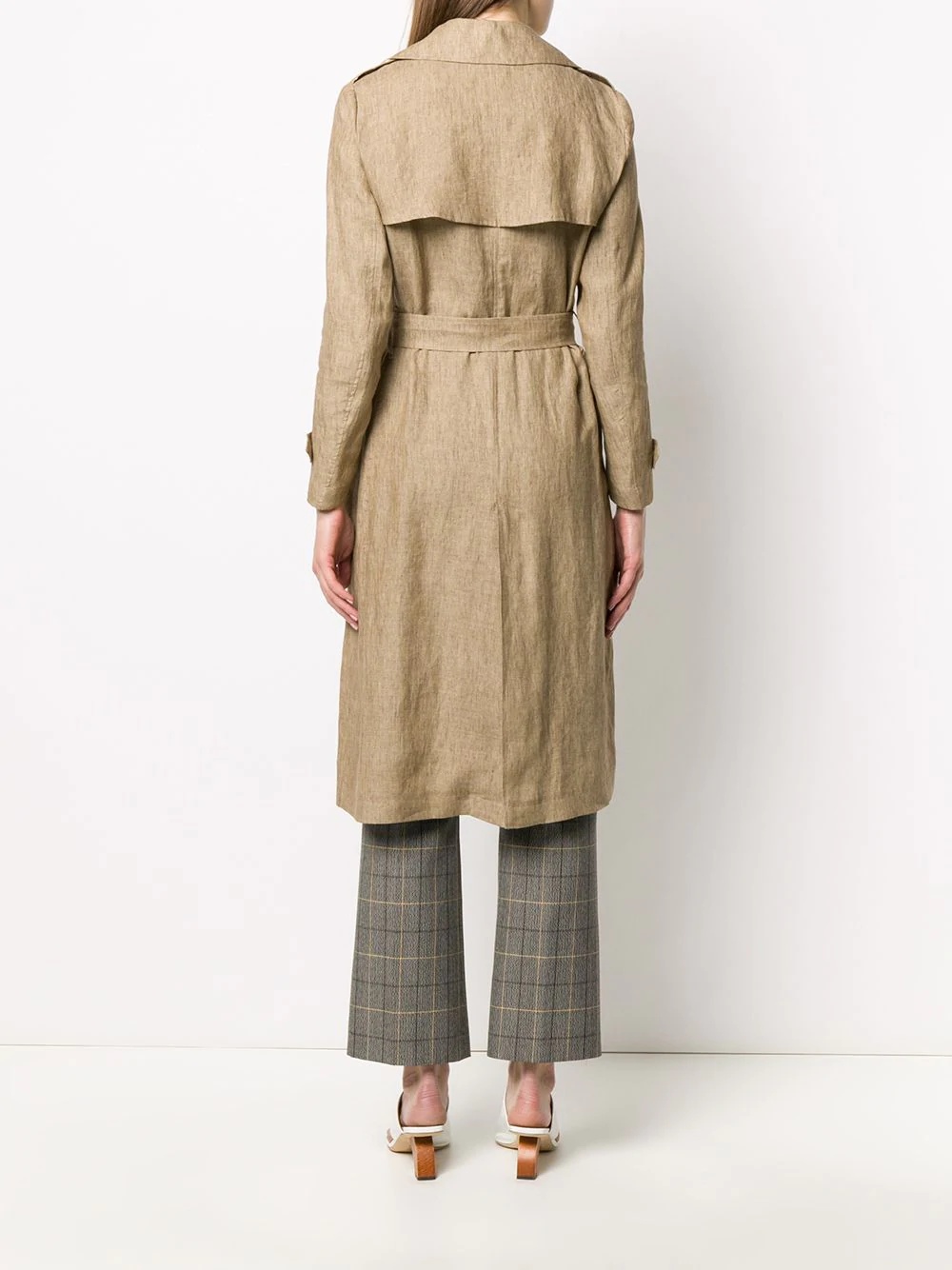 long belted trench coat - 4