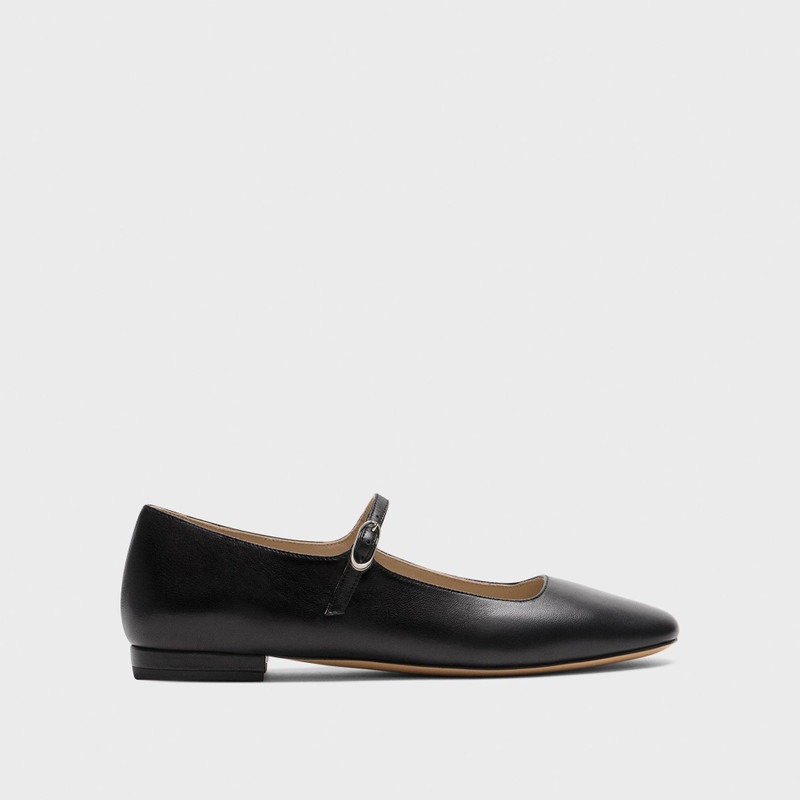 Mary Jane Ballerina Flat in Leather 1