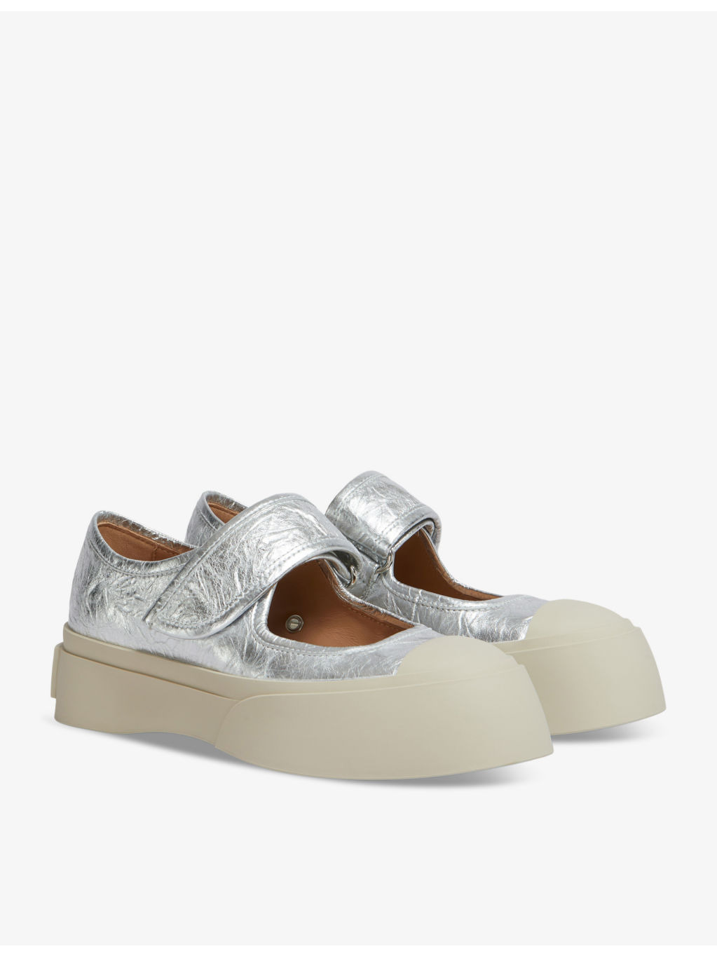 Pablo metallic-leather Mary Jane trainers - 3