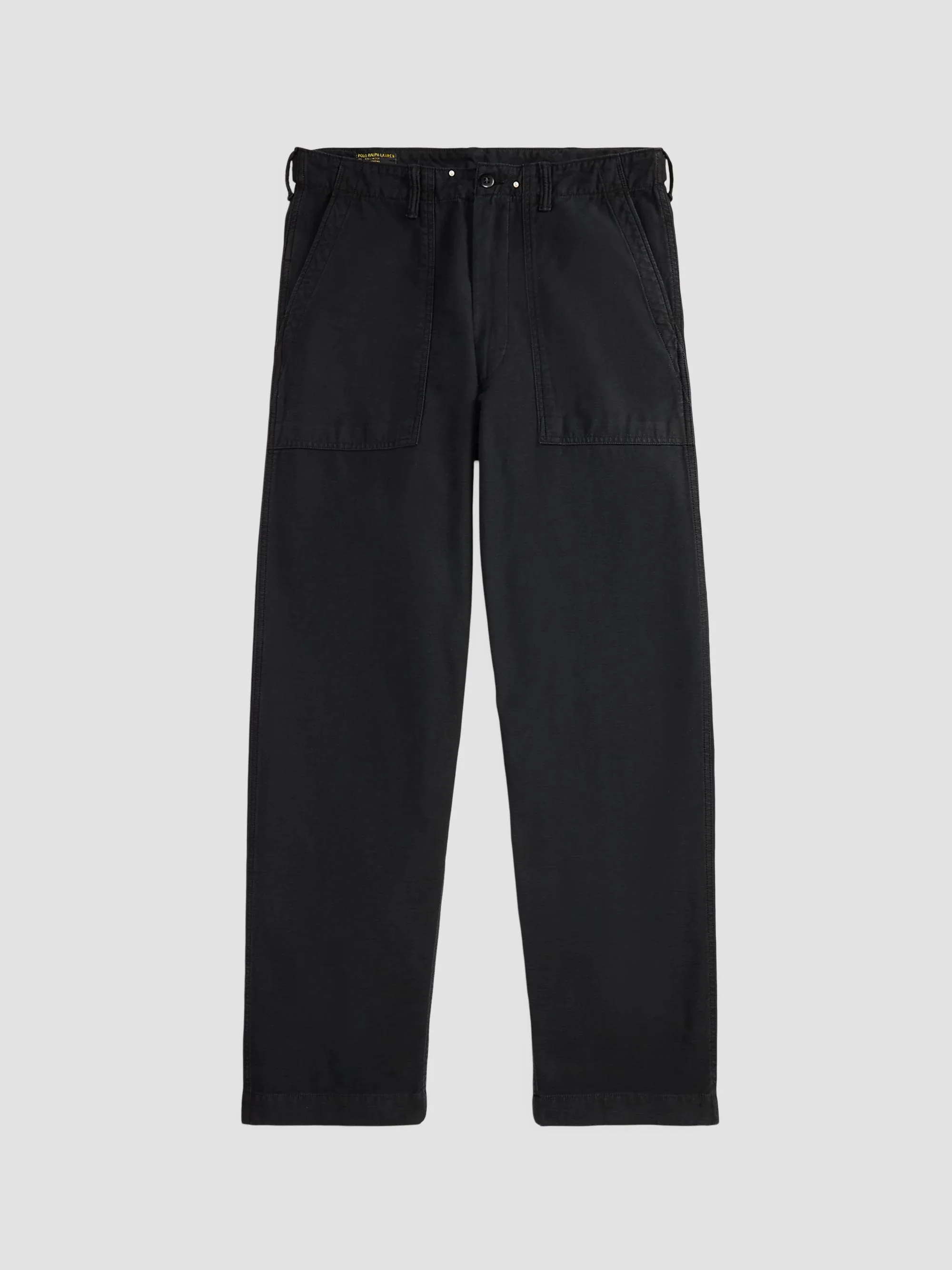 Men's Relaxed-Fit Reverse-Sateen Utility Pants - Polo Black - 1