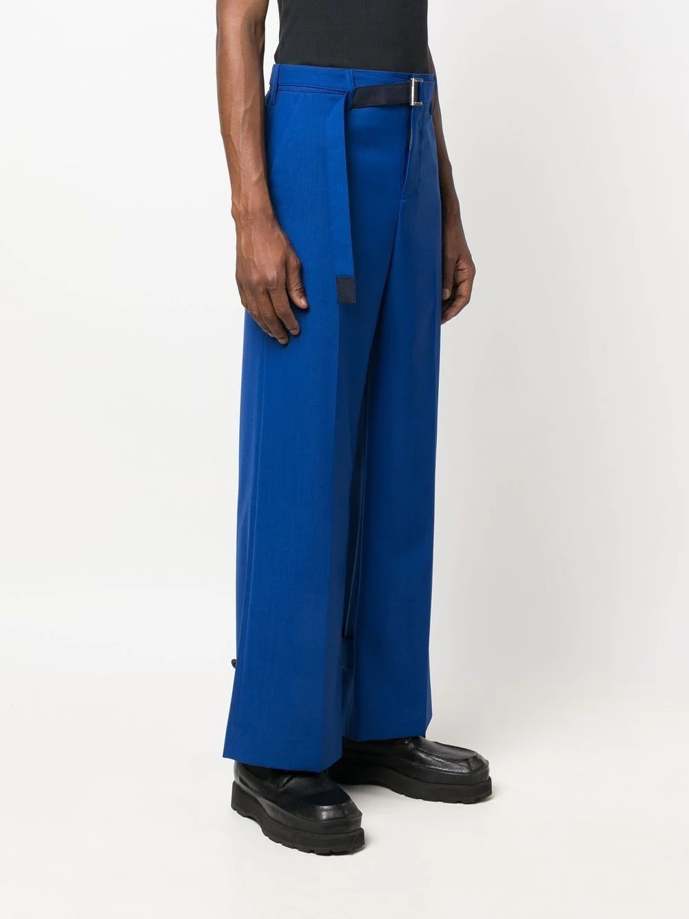 tailored belted-waist trousers - 3