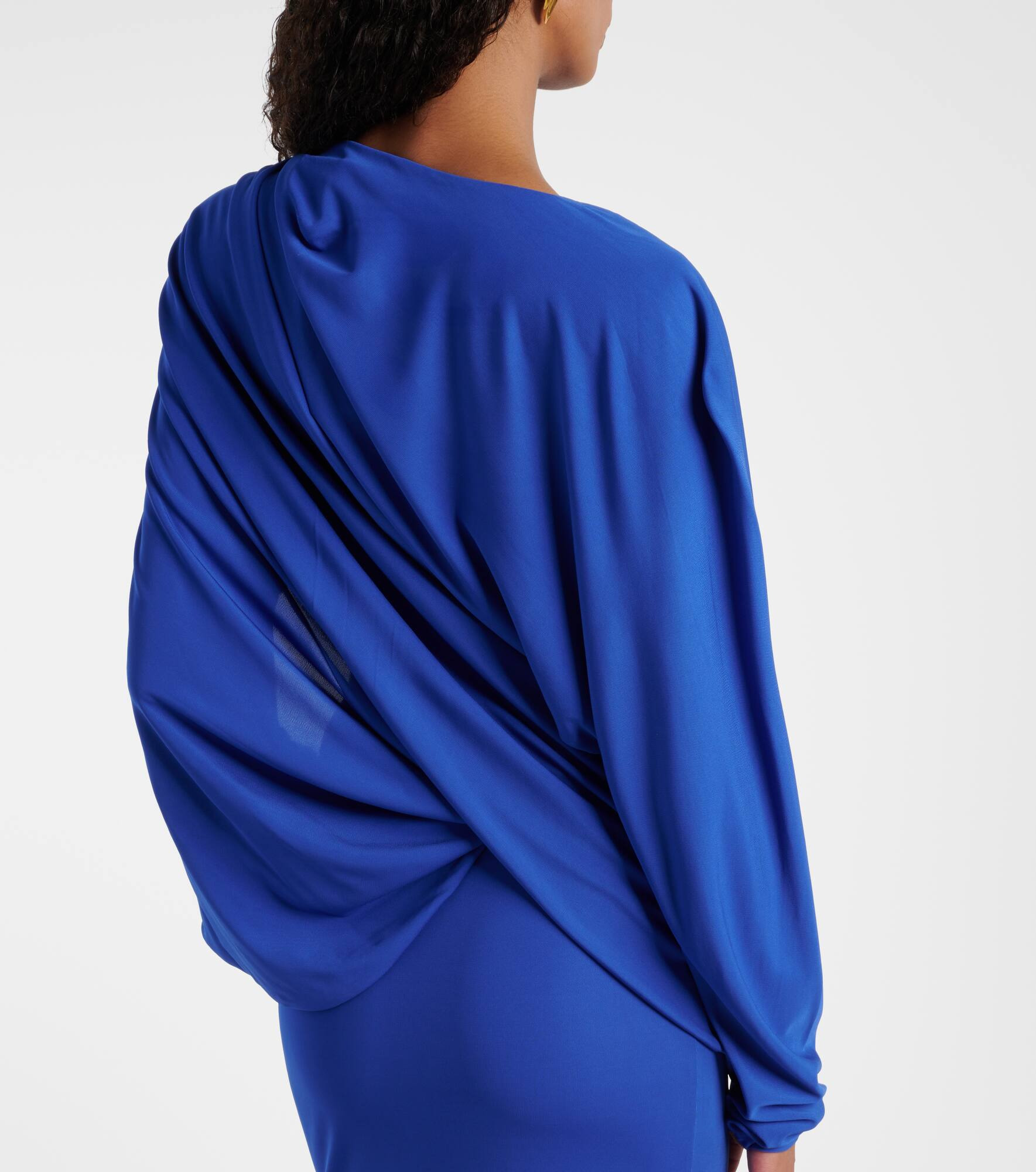 Encased Nature draped jersey gown - 6