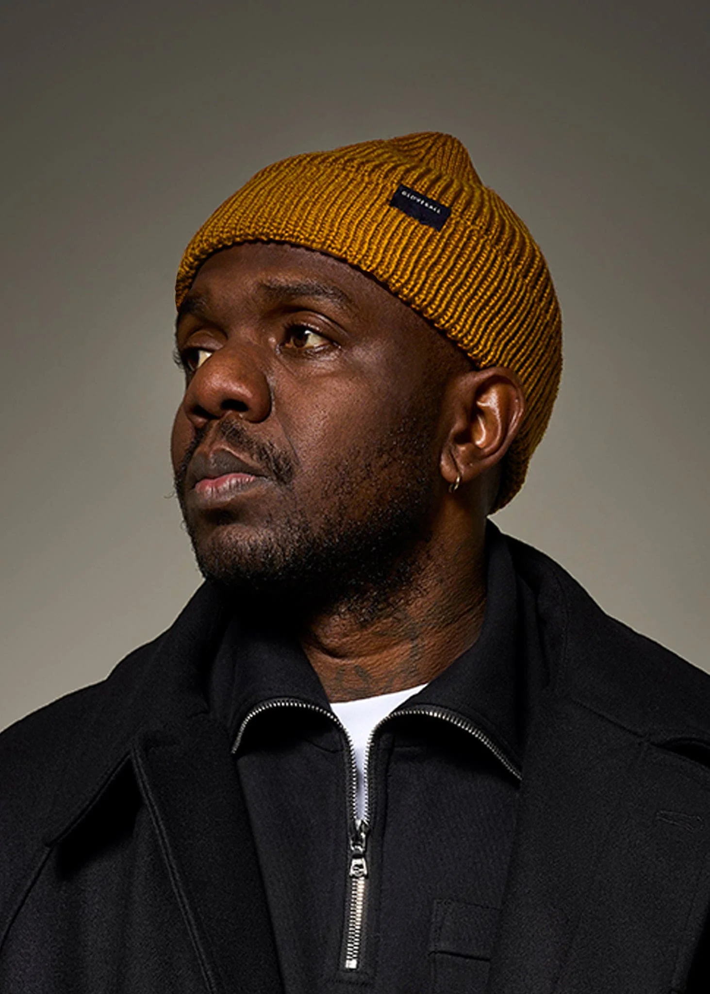 Unisex Merino Wool Watch Cap Mustard - 1