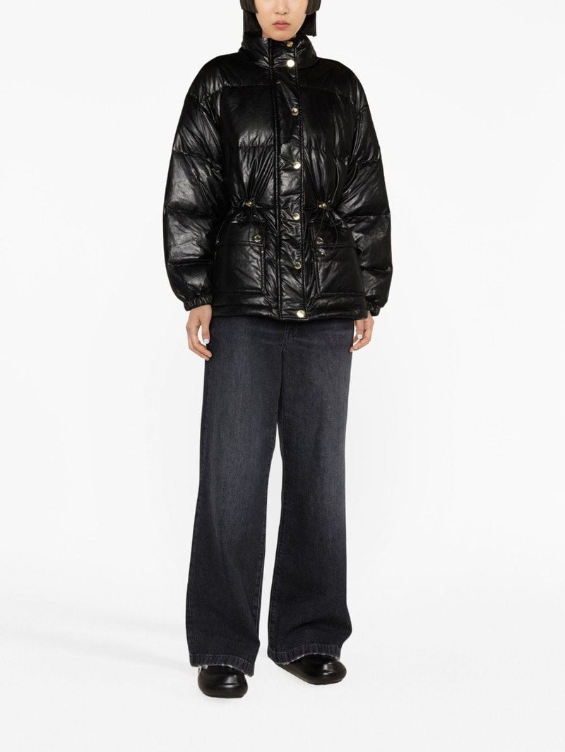MICHAEL KORS faux-leather puffer jacket outlook