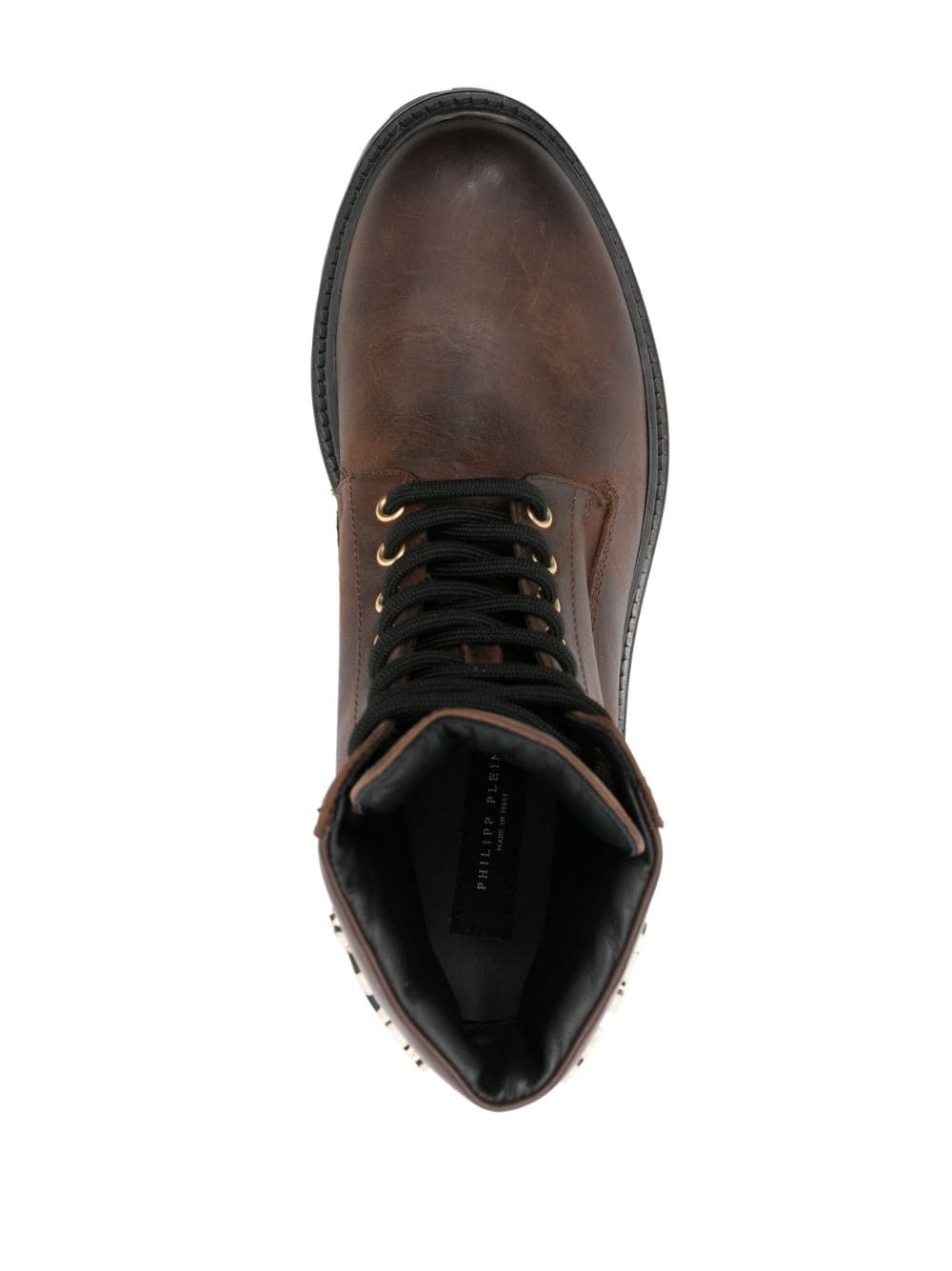 Gothic Plein lace-up leather boots - 4