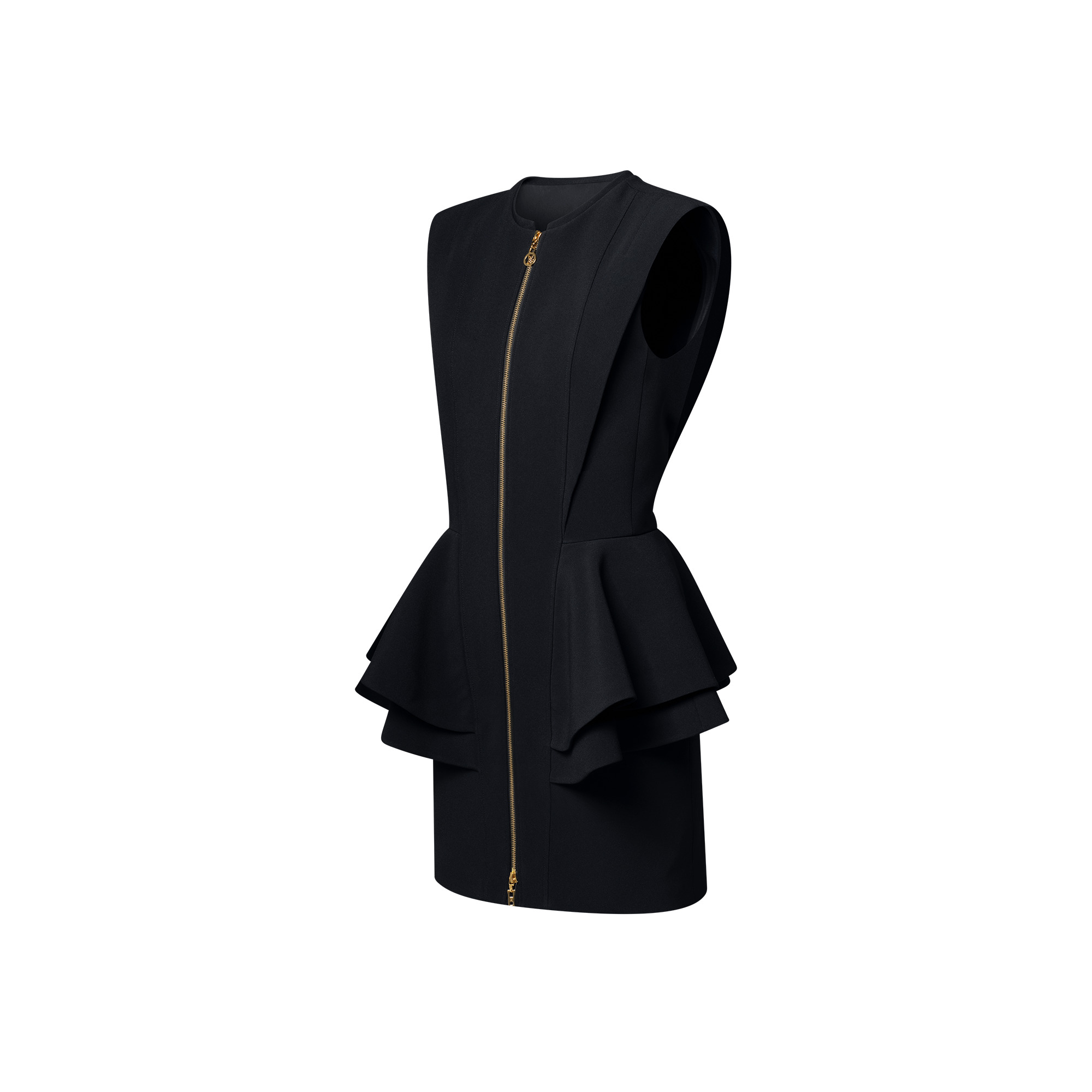 Zip-Up Peplum Dress - 2