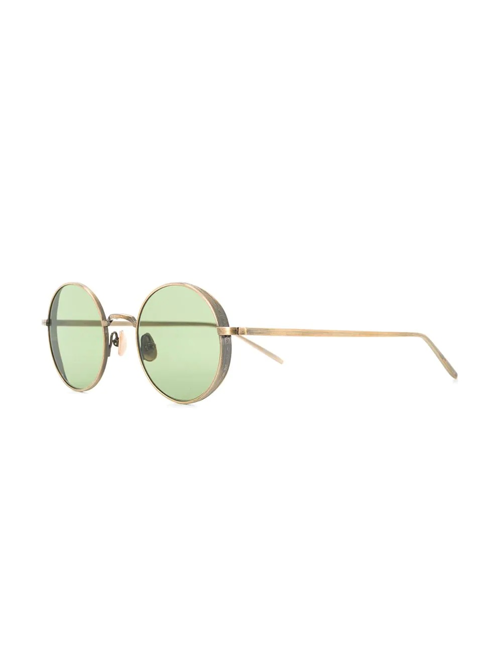 embossed round-frame tinted sunglasses - 2