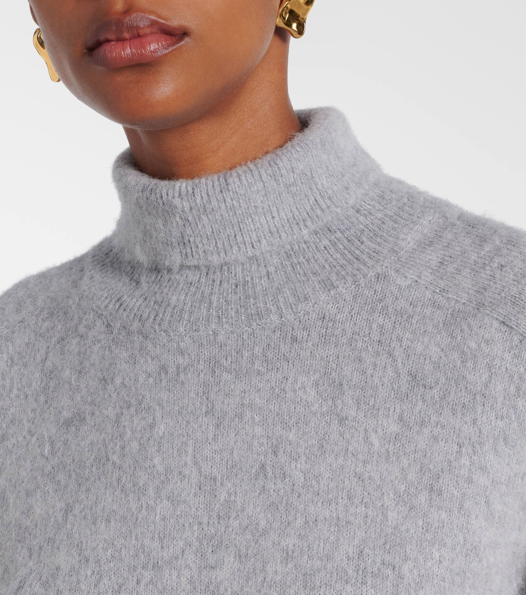 Wool-blend turtleneck sweater - 4