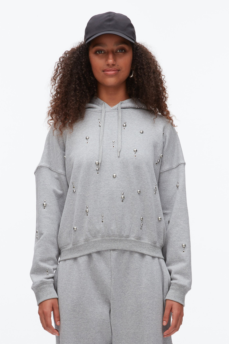 Stud Embellished Oversized Hoodie 3