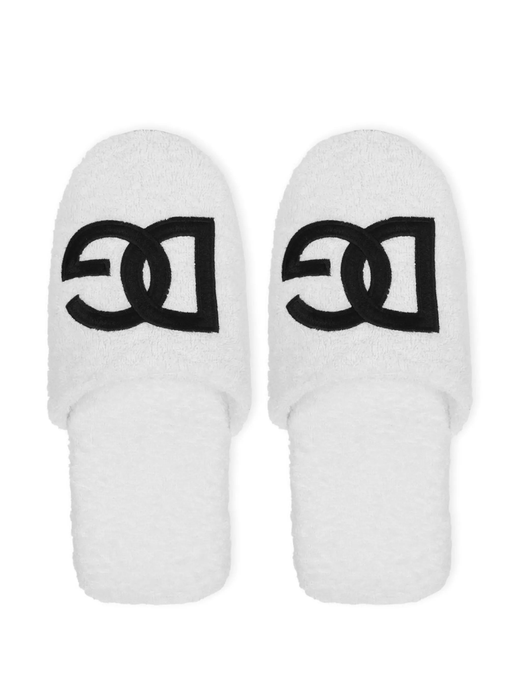 embroidered-logo cotton slippers - 4