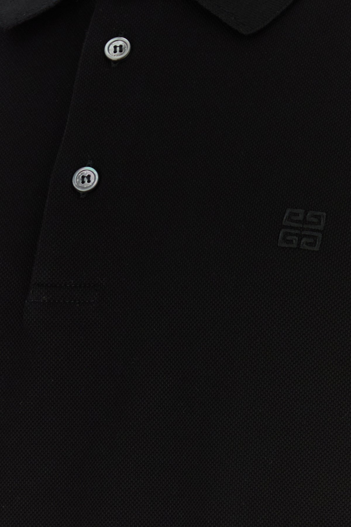 Black piquet polo shirt - 3