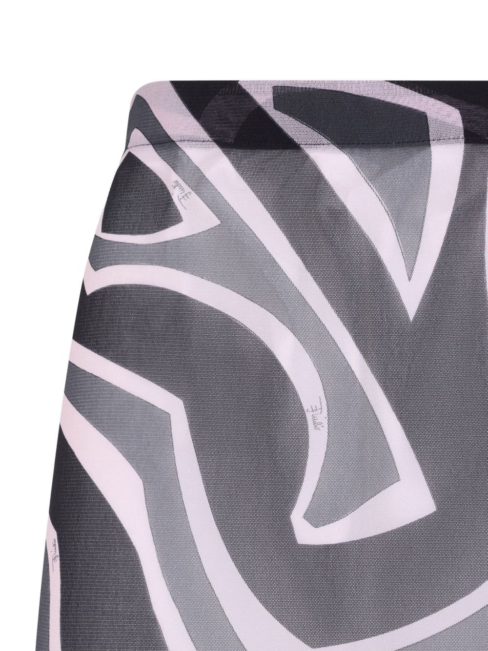 swirl-print mesh skirt - 3