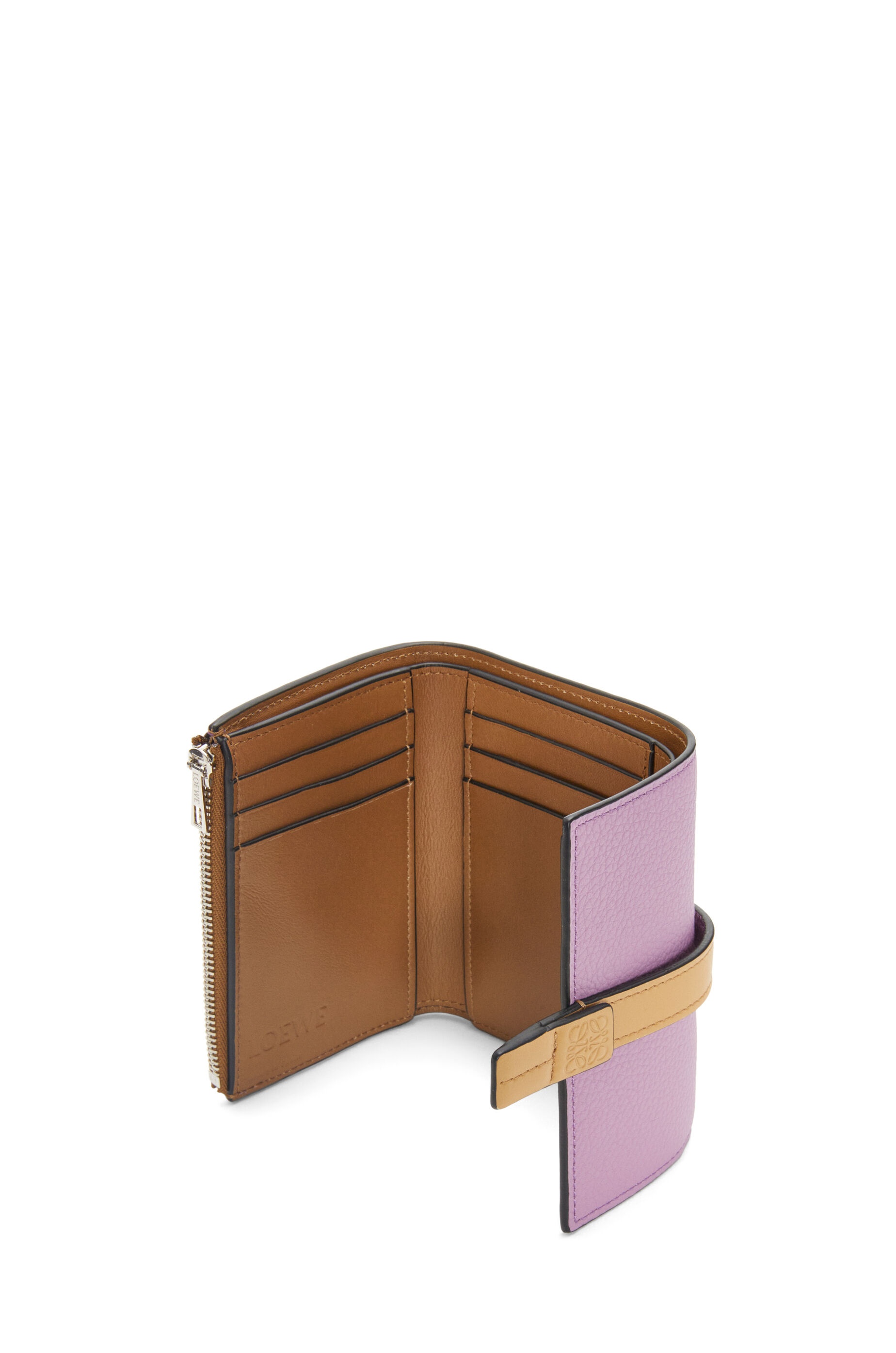 Small vertical wallet in soft grained calfskin - 3