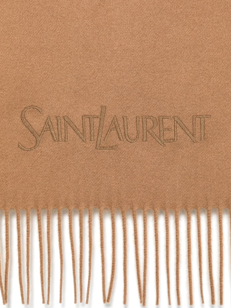 SAINT LAURENT logo-embroidered scarf outlook
